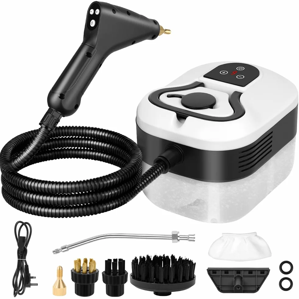 Vicloon Limpiador a Vapor 2500W 3.5 Bar 1200ml 6 Velocidades 4 Cabezales