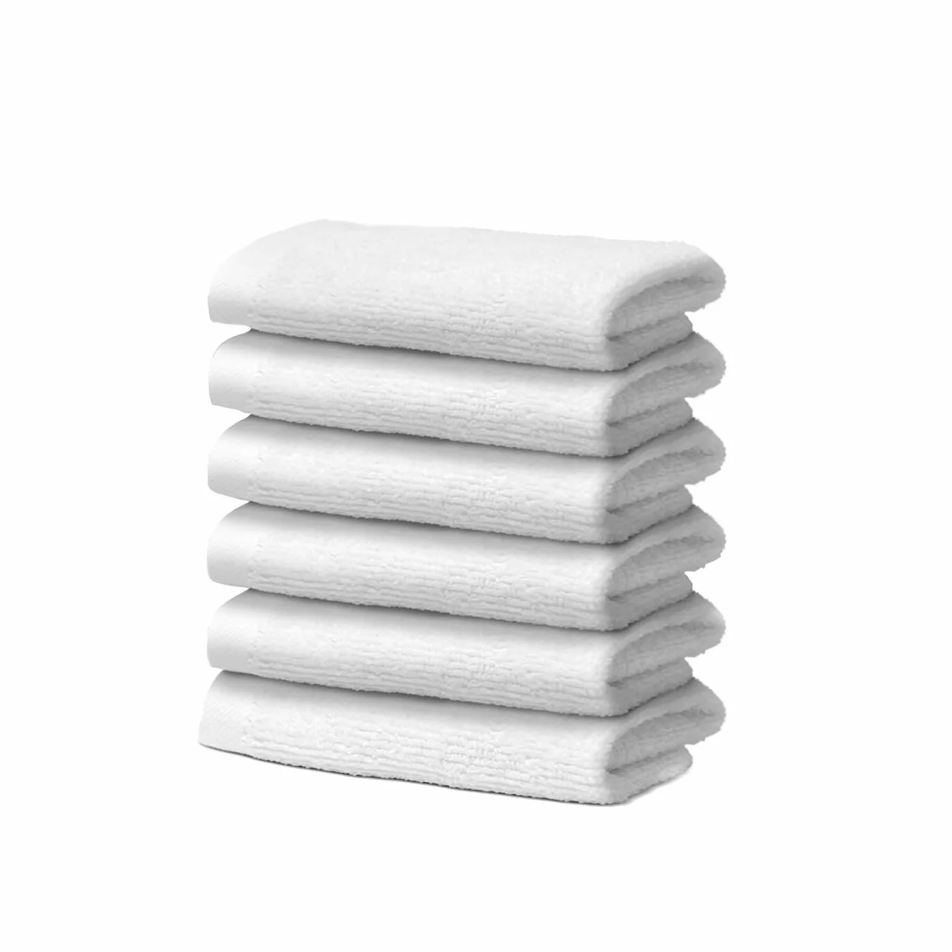 Giovanni Dolcinotti Juego de 6 Toallas de Cara de 100% Algodón 30x30 cm Extra Absorbentes Secado Rápido Blanco Orlando