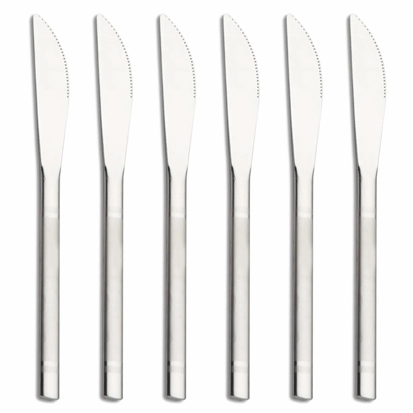 VANRA Pequeños cuchillos de postre Juego de 6 de acero inoxidable Niños Cuchillo Cena Aperitivo Fruta Snack Serving Cuchillos Mini Cubiertos Set Silverware 5.7inch