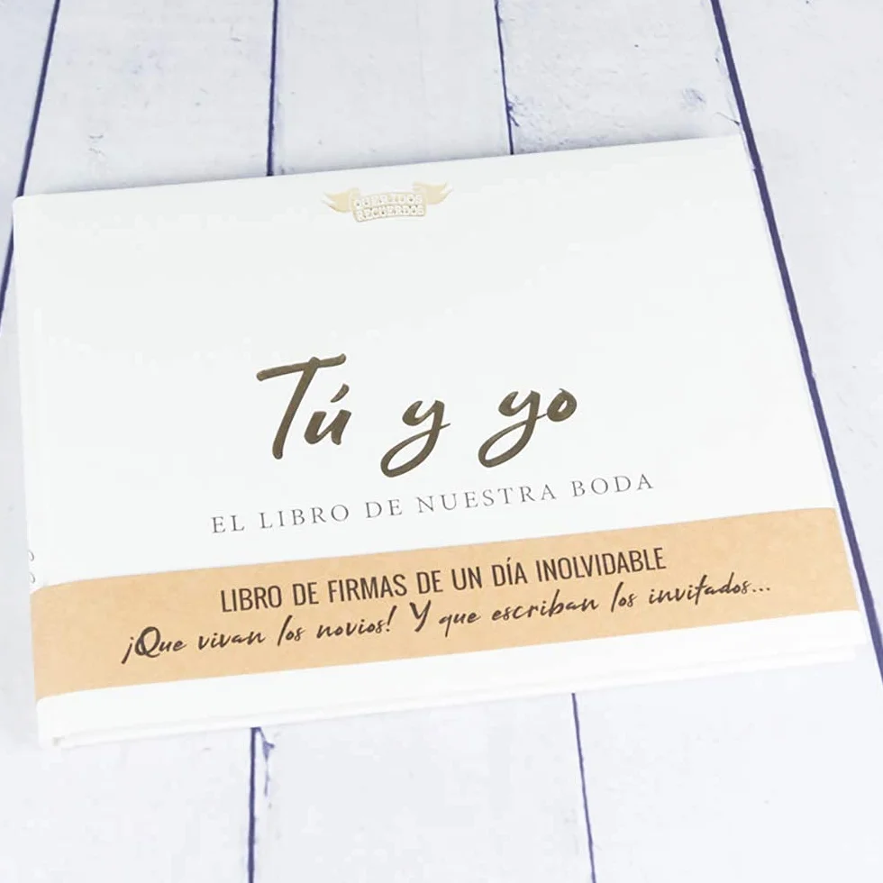 Libro de firmas de boda 'Tú y yo, el Libro de Nuestra Boda' para novios