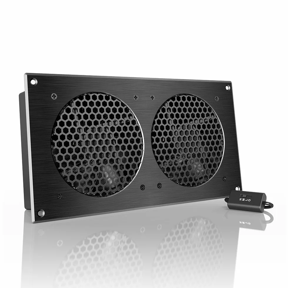 AC Infinity AIRPLATE S7, 30cm sistema de ventilador de refrigeración silencioso de con control de velocidad, para gabinetes AV de cine en casa