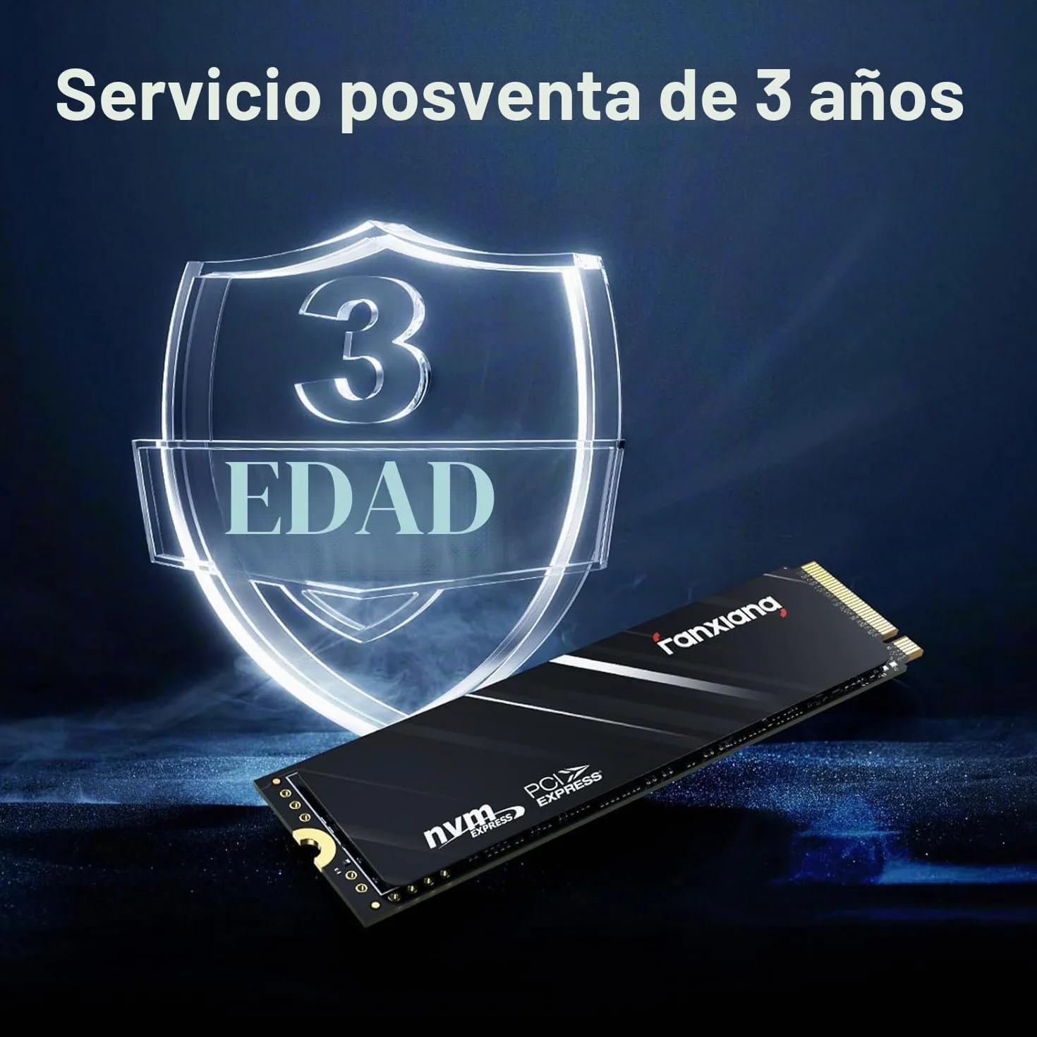 fanxiang M.2 SSD 512GB,NVMe SSD con disipador térmico, hasta 3000MB/S, PCIe Gen3 x4 2280,SSD Interno, caché SLC 3D NAND,Discos Duros -S501Q