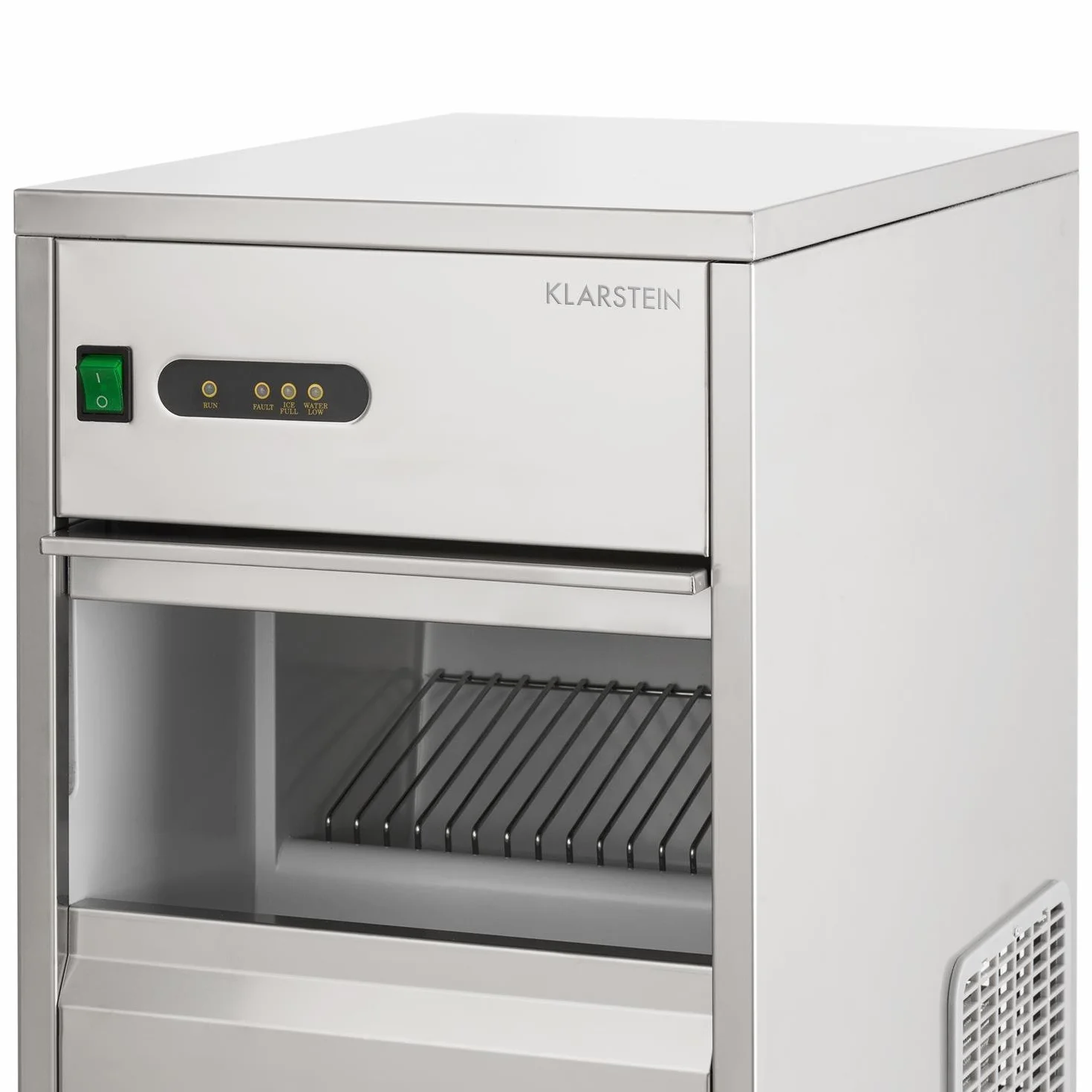 Klarstein Powericer XL Máquina industrial de cubitos de hielo 145W 20kg/24h Acero Inoxidable