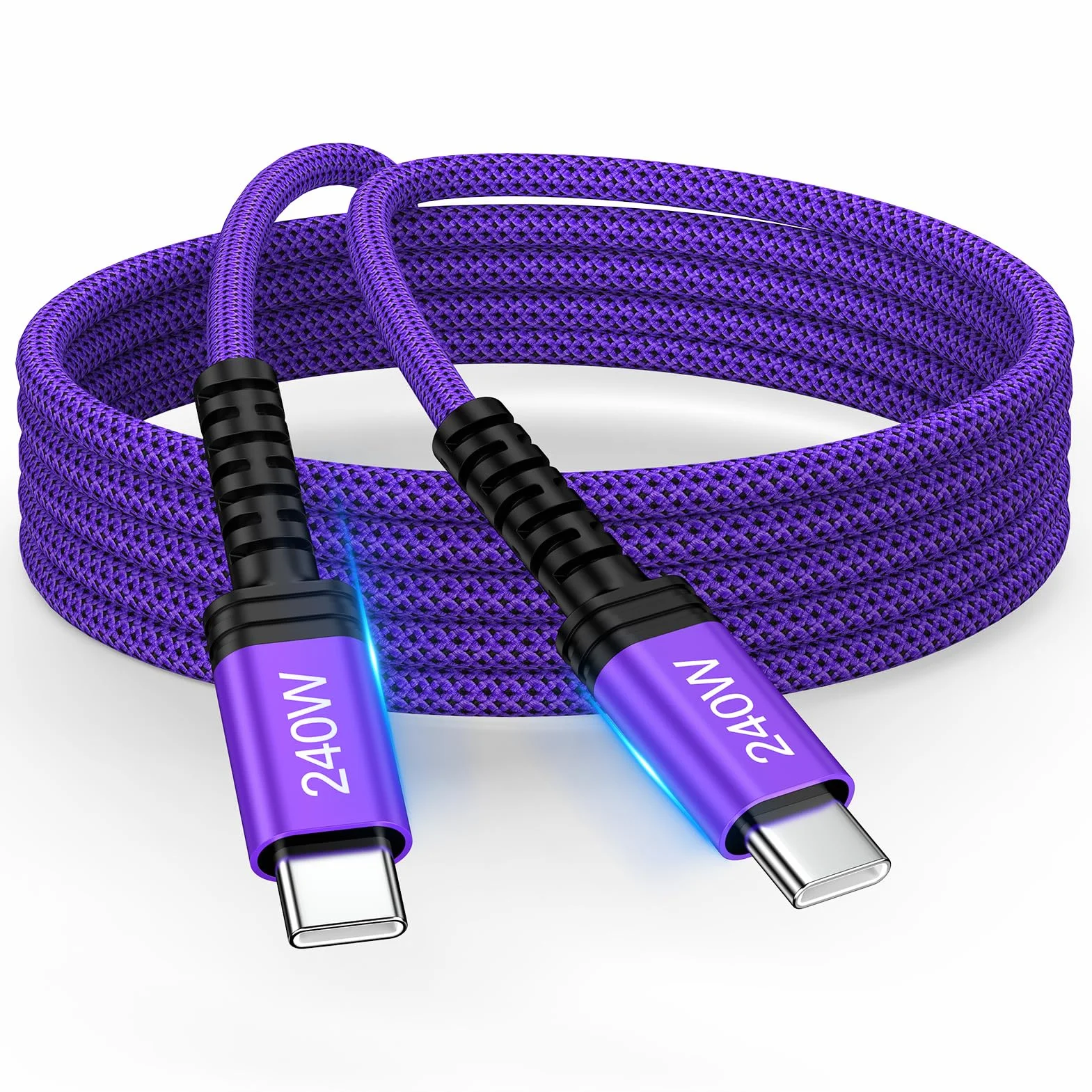 Cable USB C a USB C de 3 pies, cable de carga rápida tipo C de 240 W, cable de carga USB C para Samsung Galaxy S25 FE Plus Ultra A17 Z Fold 7 A16 S24 S23, iPhone 17, Pixel 10, MacBook Pro/Air