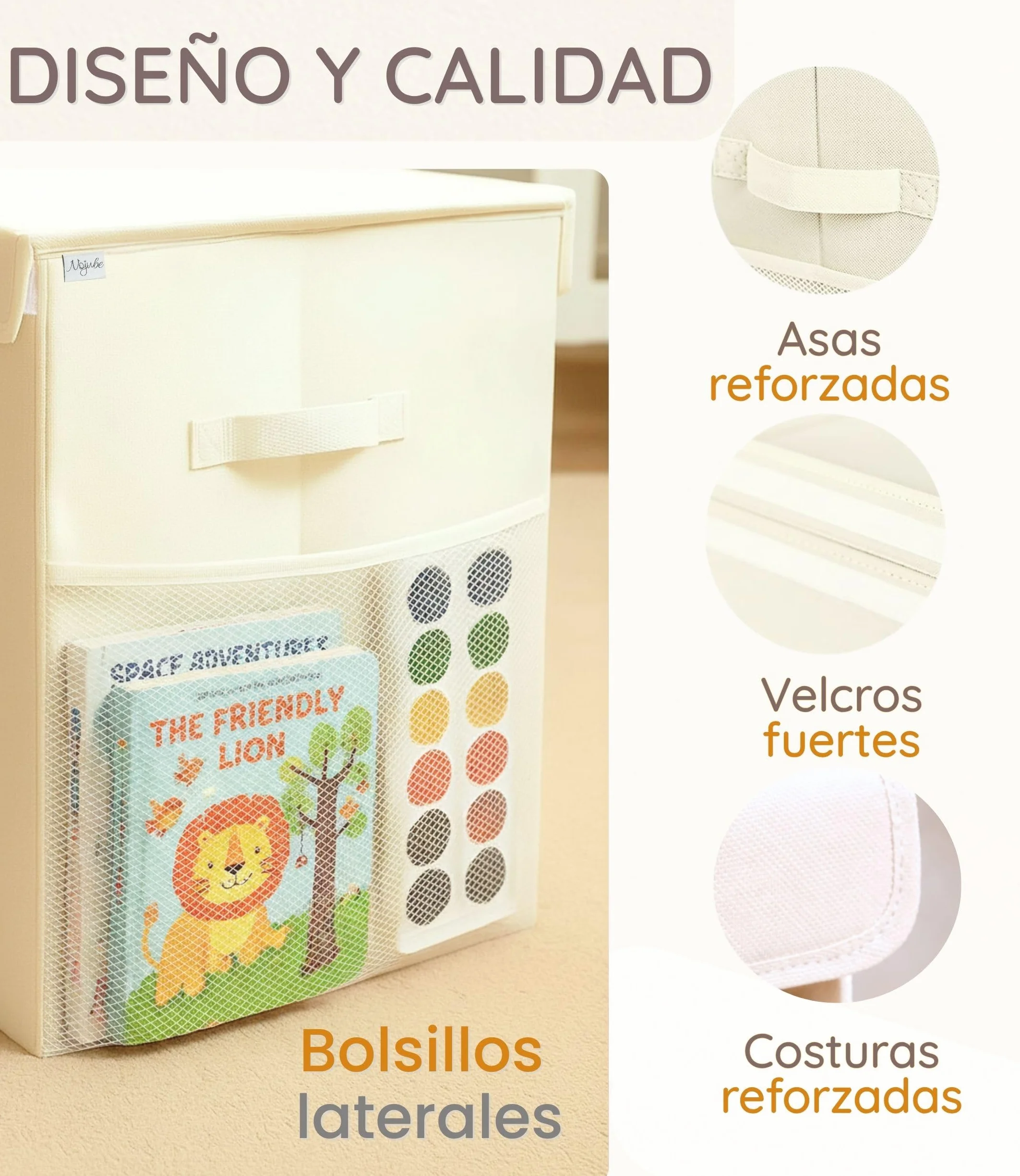 Baúl Juguetes Infantil Grande XL - Cesta Almacenaje Plegable Tela Oxford - Juguetero Organizador con Tapa