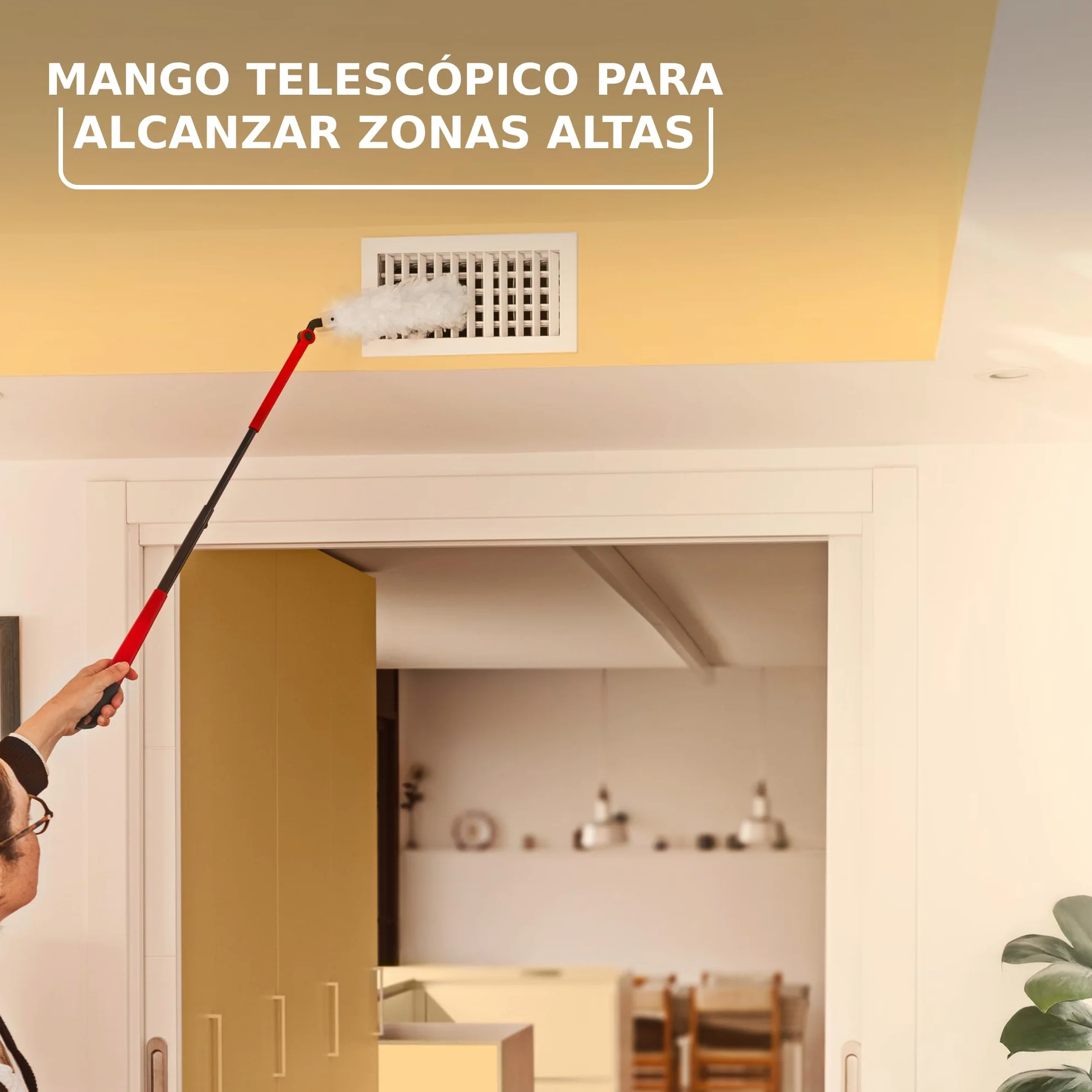 Vileda Flex & Catch Kit para Quitar Polvo 15 recambios Mango Extensible 93 cm