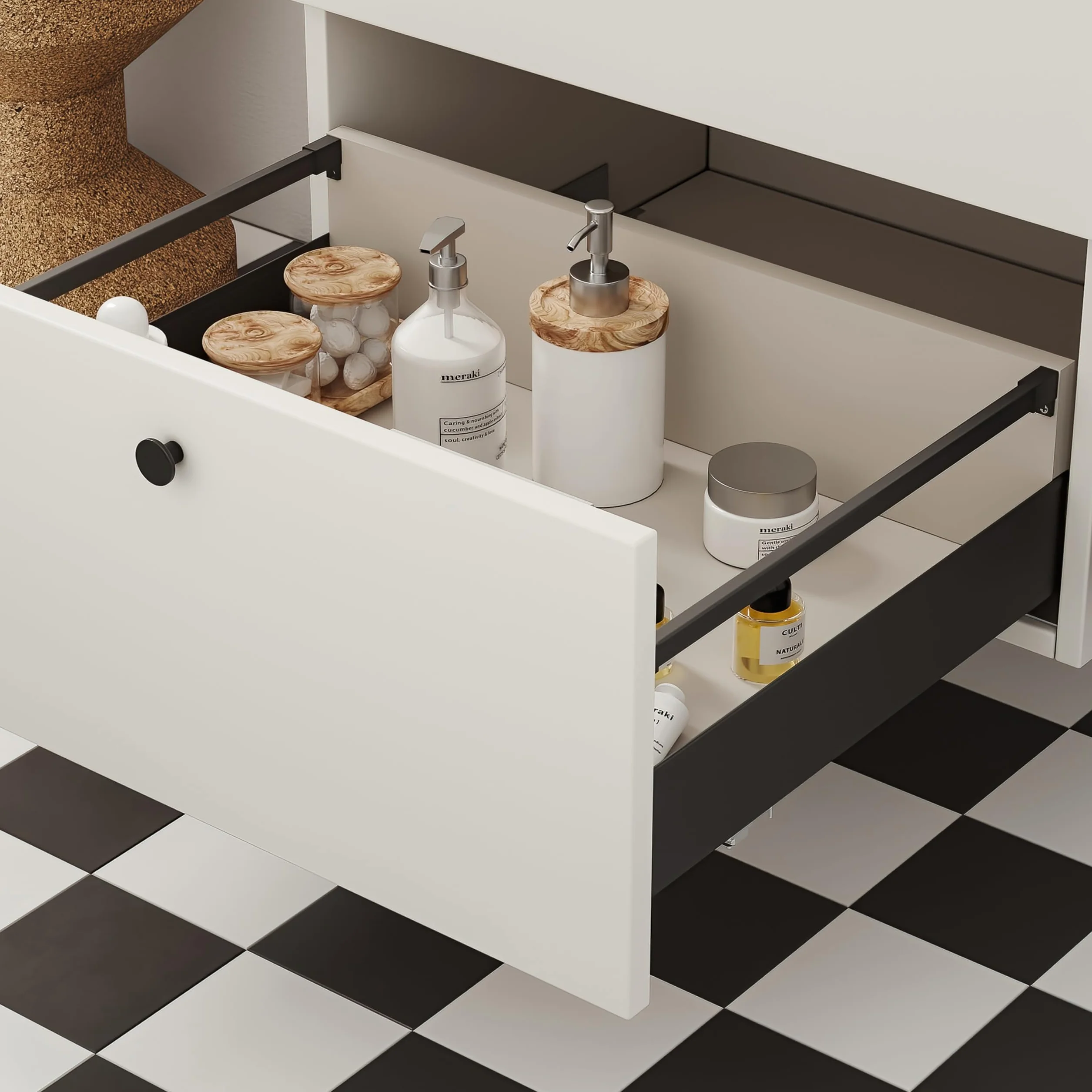 Emuca Simplex 25kg 159mm 490mm Acero blanco
