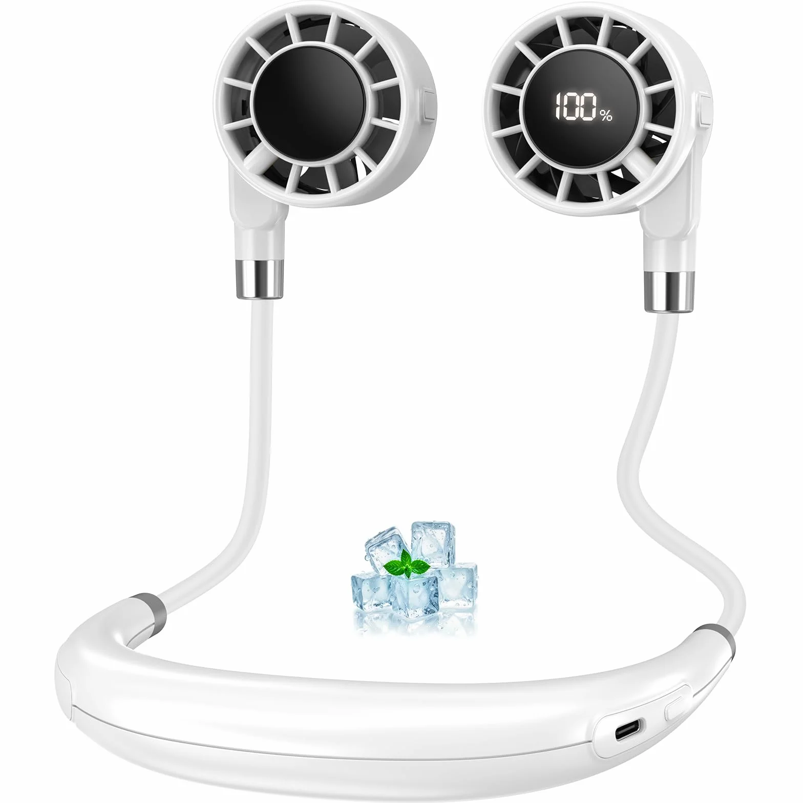 Ventilador de Cuello Silencioso, Ventilador Cuello Portátil 6 Velocidades, 10000 RPM, Batería 4000mAh (5-16H), Ventilador de Cuello con Batería de Larga Duración, Neck Fan para Hombre Mujer Amazon