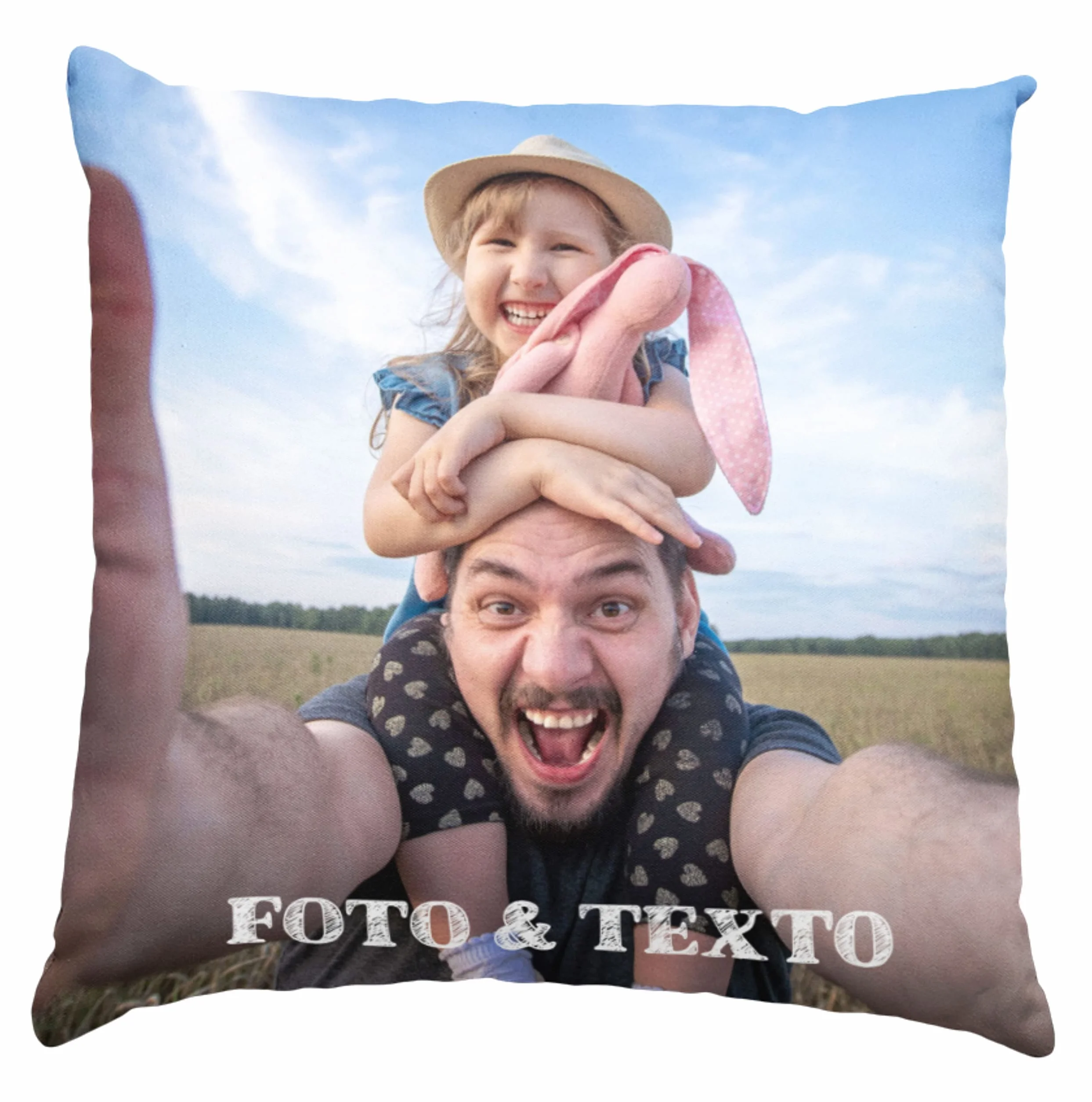 Cojín Personalizado 40x40 cm Foto 2 Caras Regalo Día de la Madre San Valentín