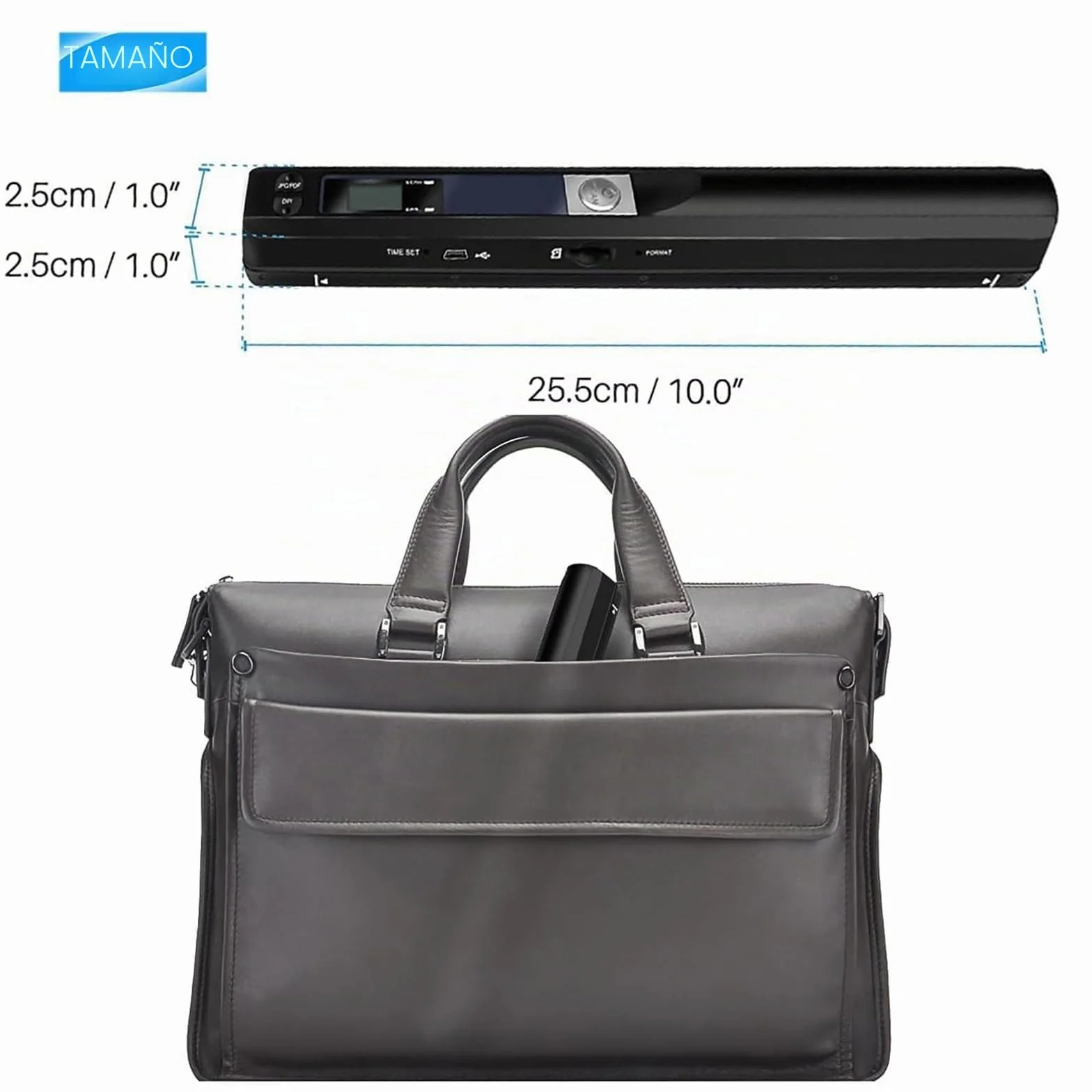 Escáner de Documentos portátil 900 dpi, Escáner de Fotos A4 Recargable por USB con Tarjeta SD 16GB