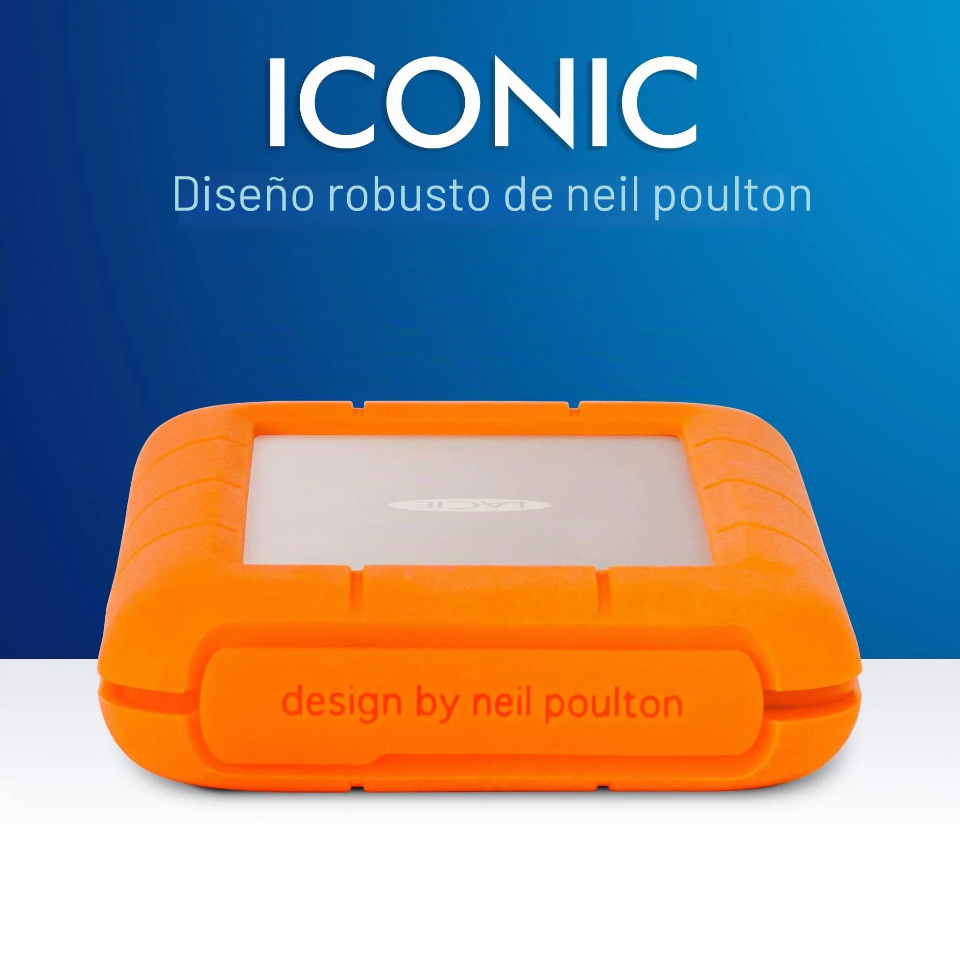 LaCie Rugged USB-C 4TB — antigolpes, USB‑C Disco duro externo portátil 2,5", para Mac y Windows — incluye Rescue Data Recovery