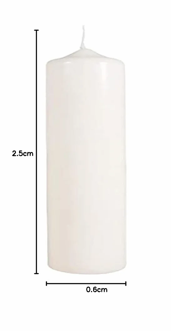 Rayher Cirio blanco personalizable 25 cm 6 cm ø vela bautizos comuniones