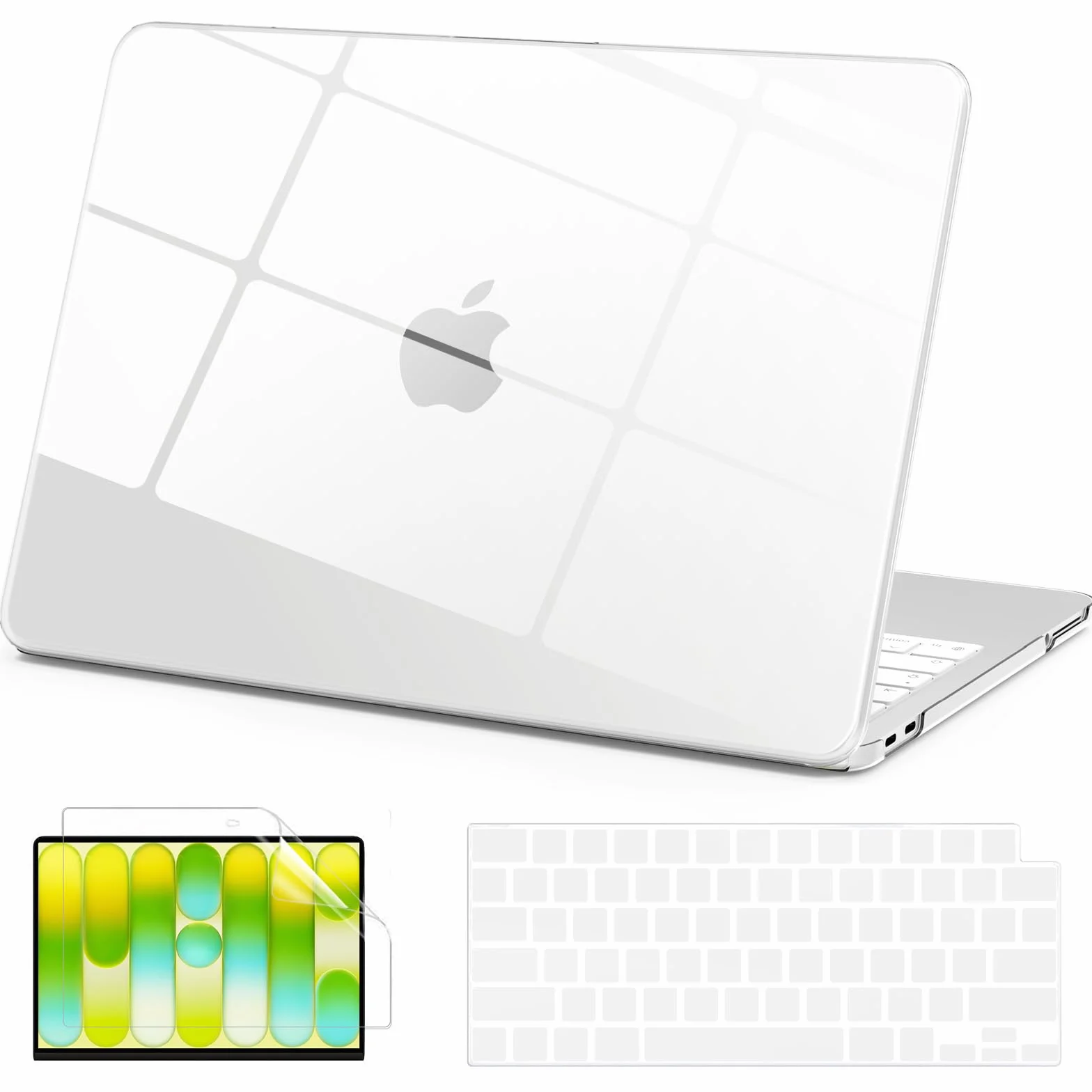 AKIT Funda compatible con MacBook Neo de 13 pulgadas versión 2026, funda rígida de plástico [ultrafina], protector de pantalla y cubierta de teclado para MacBook Neo de 13 pulgadas A3404, transparente