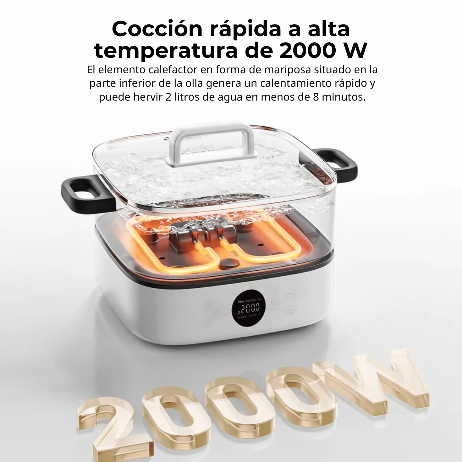 Xiaomi Olla Eléctrica Multifunción 6L con Control de Temperatura