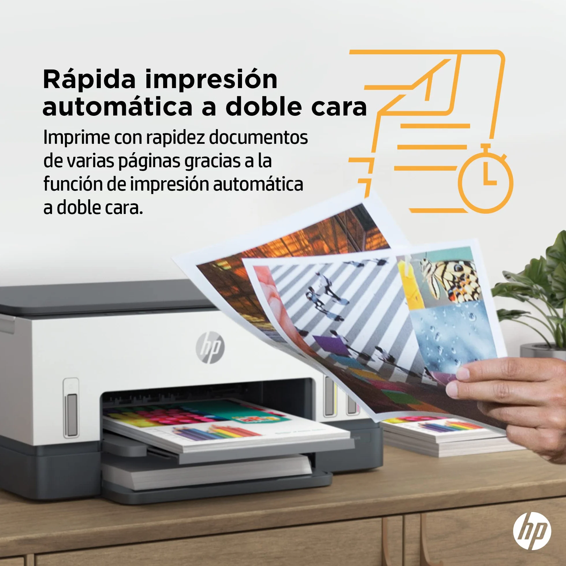 HP Smart Tank 6005, Impresora A4 Multifunción a Color, Inyección de Tinta, Wi-Fi de Doble Banda, Impresión automática a Doble Cara, Escáner, Copiadora, Smart App, Tinta incluida hasta 3 años