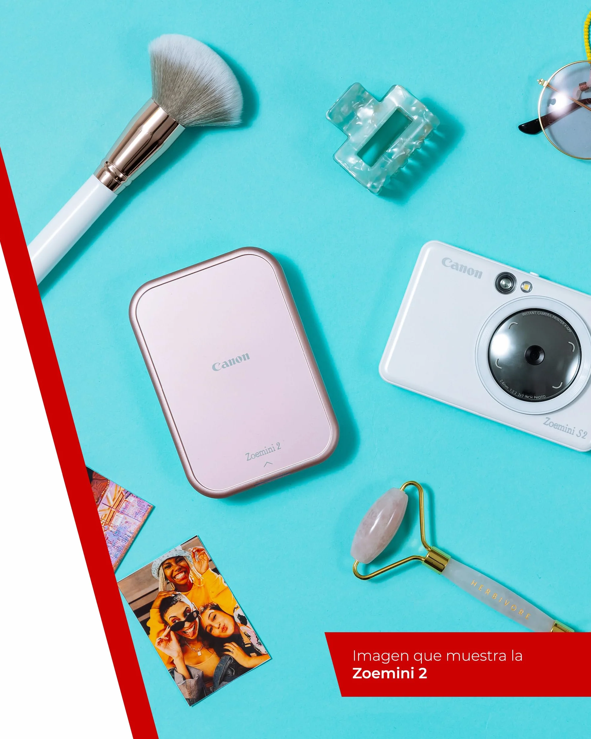 Canon Zoemini 2 Kit de Impresión – Impresora Fotográfica Portátil y Compacta – Bluetooth 5.0 – Carga Rápida USB C Ideal para Viajes (Blanco)