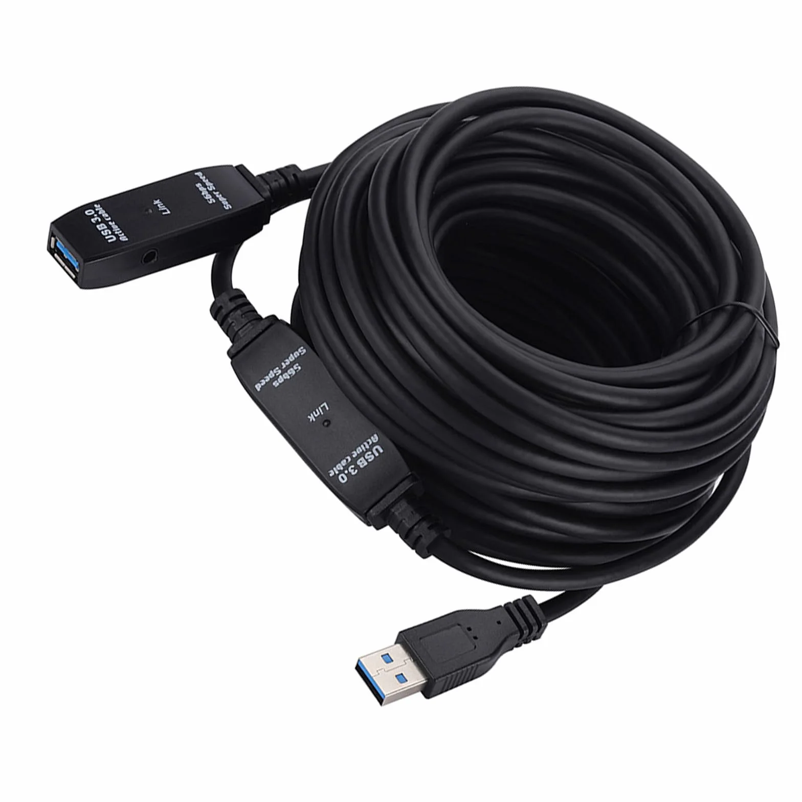 Cable de extensión USB 3.0 de alta velocidad, repetidores de transferencia de datos, conectores USB macho a hembra, para impresora, escáner, PC, perife