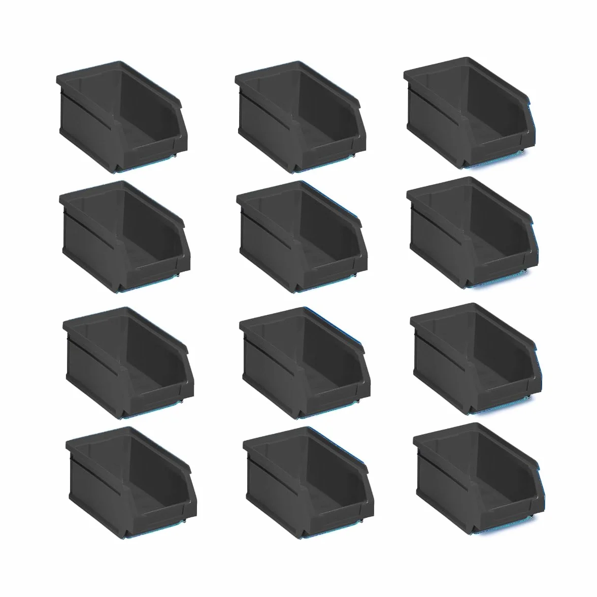 Tayg Pack 12 Gavetas de Plastico Apilables nº54 (No alimentaria) - Organizador de Tornillos, Cajones, Caja de Almacenamiento, Cubetas de Plastico Rectangulares, 33,6x21,6x15,5 cm
