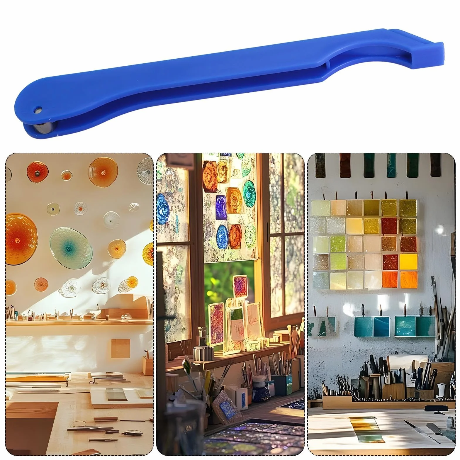 Herramienta de lámina de cobre para vidrieras, papel de aluminio, mango ergonómico, control preciso de presión