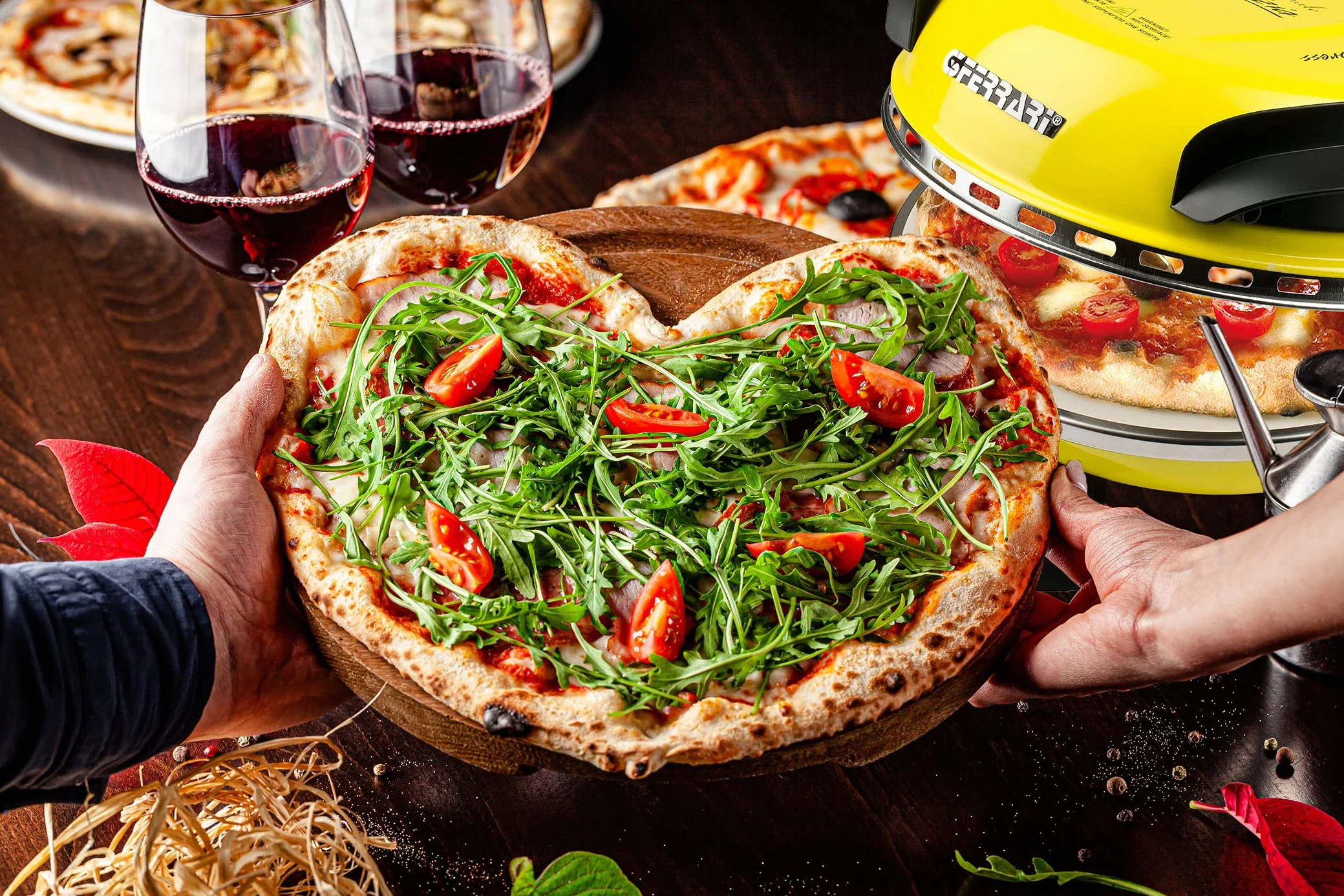 G3 Ferrari G10006 Pizza Express Delizia Horno Pizza 1200W 400°C Amarillo