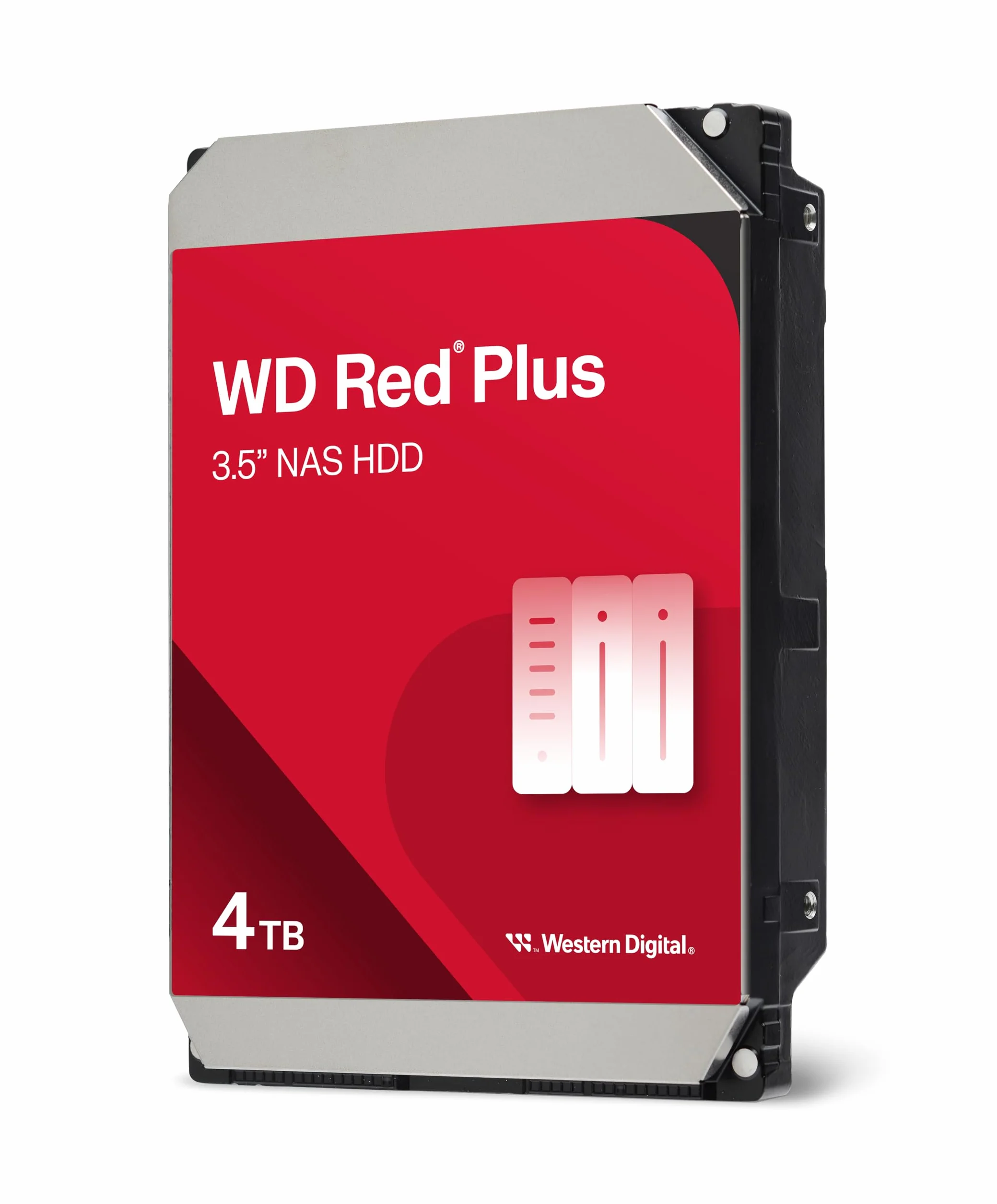 WD Red Plus 4TB NAS Disco Duro Interno 3,5" – 5400 RPM Clase, SATA 6Gb/s, CMR, 128MB Caché