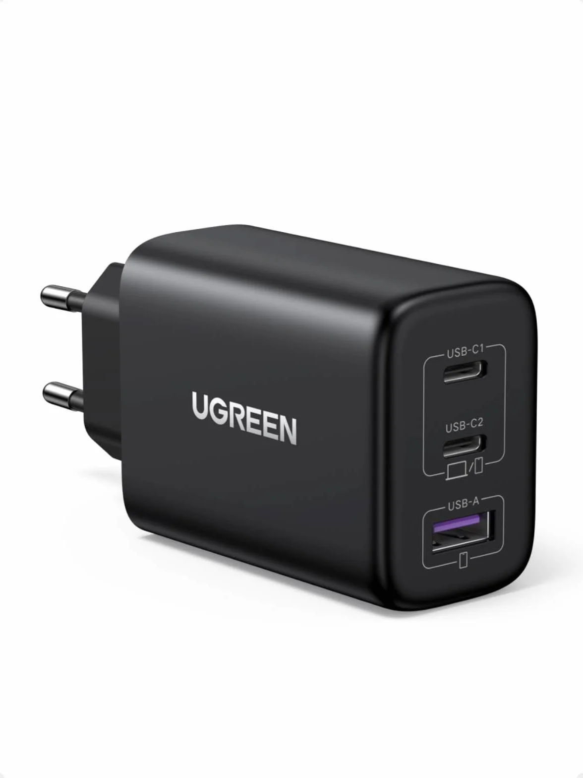 UGREEN Zapix Cargador USB C 65W, Adaptador de Corriente Type A PD 3.0 PPS Compatible con Galaxy S25/S25+/S25 Ultra/S24/S23, MacBook, iPad Pro/Air, iPhone 17 Pro MAX Air/16/15/14, Pixel