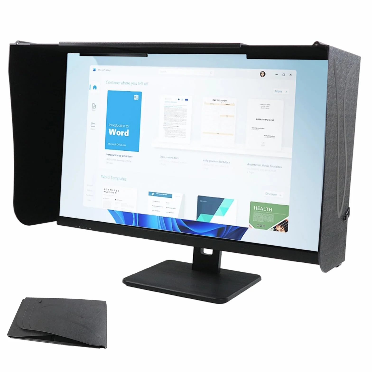 Parasol para Monitor De Computadora, Parasol para Monitor Pantalla De 17 A 27 Pulgadas (Ajustable De 41 A 71 Cm), para Marco Exterior De Monitor, Antirreflejos Y Antimiradas