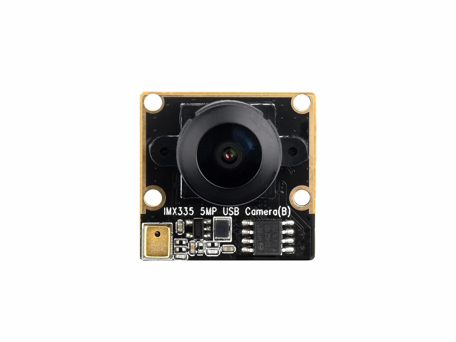 Waveshare IMX335 5MP USB Camera (B), Compatible with Raspberry Pi 5 and Jetson Orin Kit, 2K Video Recording, Better Sensitivity in Low-Light Condition, Fixed-Focus Wide Dynamic Range