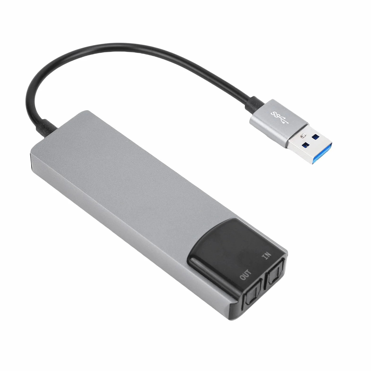 CCYLEZ Tarjeta de Sonido Envolvente USB 7.1 para PC, Tarjeta de Sonido USB Externa con Digital SPDIF 7.1 Canales, Adaptador de Sonido para Computadora Portátil, Escritorio, Juegos,