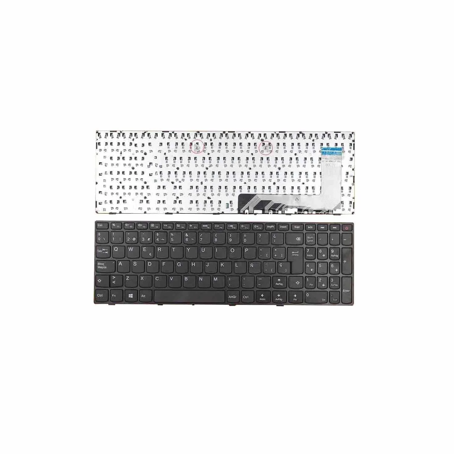 PORTATIL MOVIL - Teclado Compatible con Lenovo IDEAPAD 110-17ACL 110-17IKB 110-17ISK Negro Frame Negro WIN8
