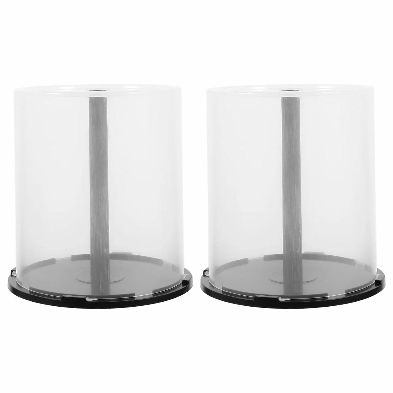 Cabilock Cubo De Almacenamiento De Cd Y Dvd Transparente Juego De 4 Soportes Plásticos Organizador Compacto Para Guardar Discos Multimedia En Casa Oficina