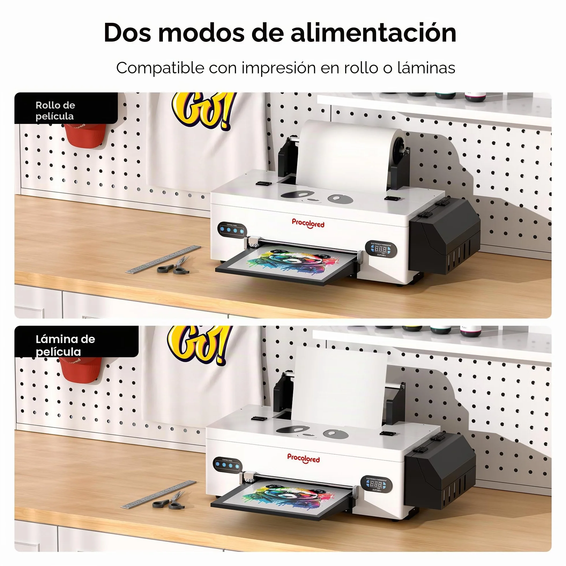 Procolored F13 DTF Printer Kit Máquina de impresión Directa sobre película con Horno de curado Ciclo de Tinta Blanca para Camisetas DIY Uso en pequeñas Empresas