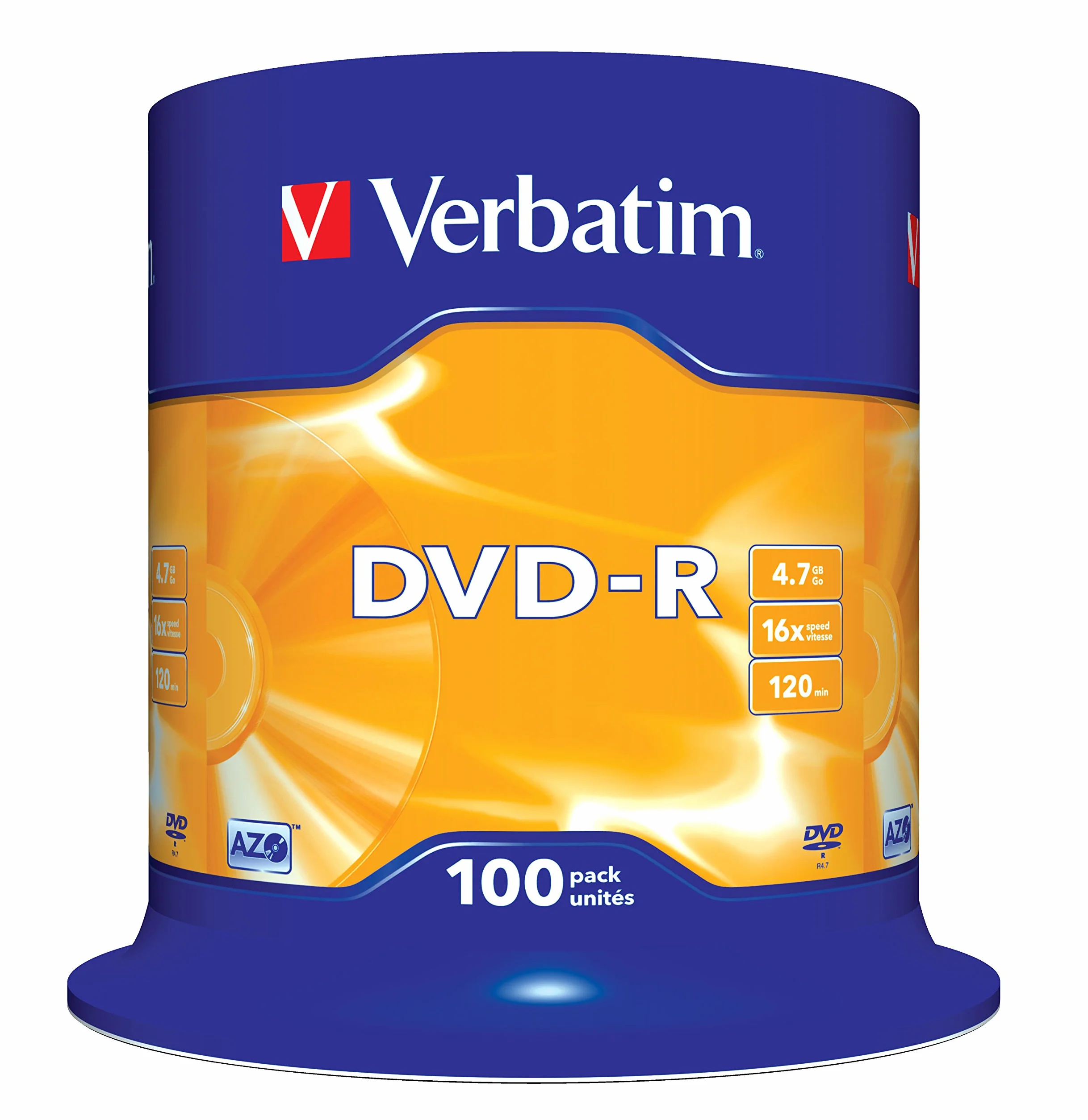 Verbatim DVD-R 16 x 4,7 GB TARRINA 100 piezas 43549 (4)