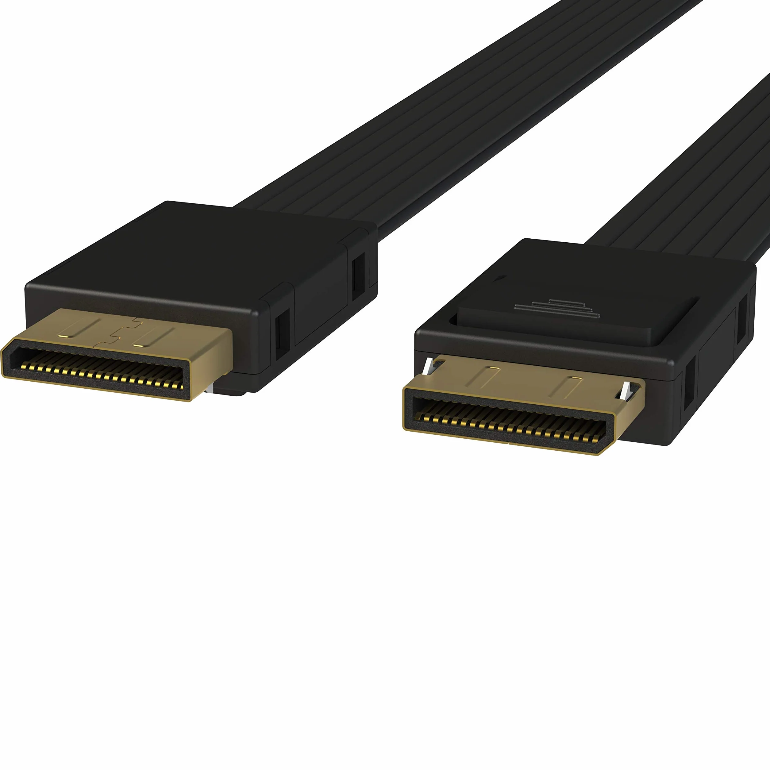 LINKUP - OCuLink PCIe SFF-8611 4i to OCuLink SFF-8611 SSD Data Active Cable w/PVC Cable Jacket 100cm