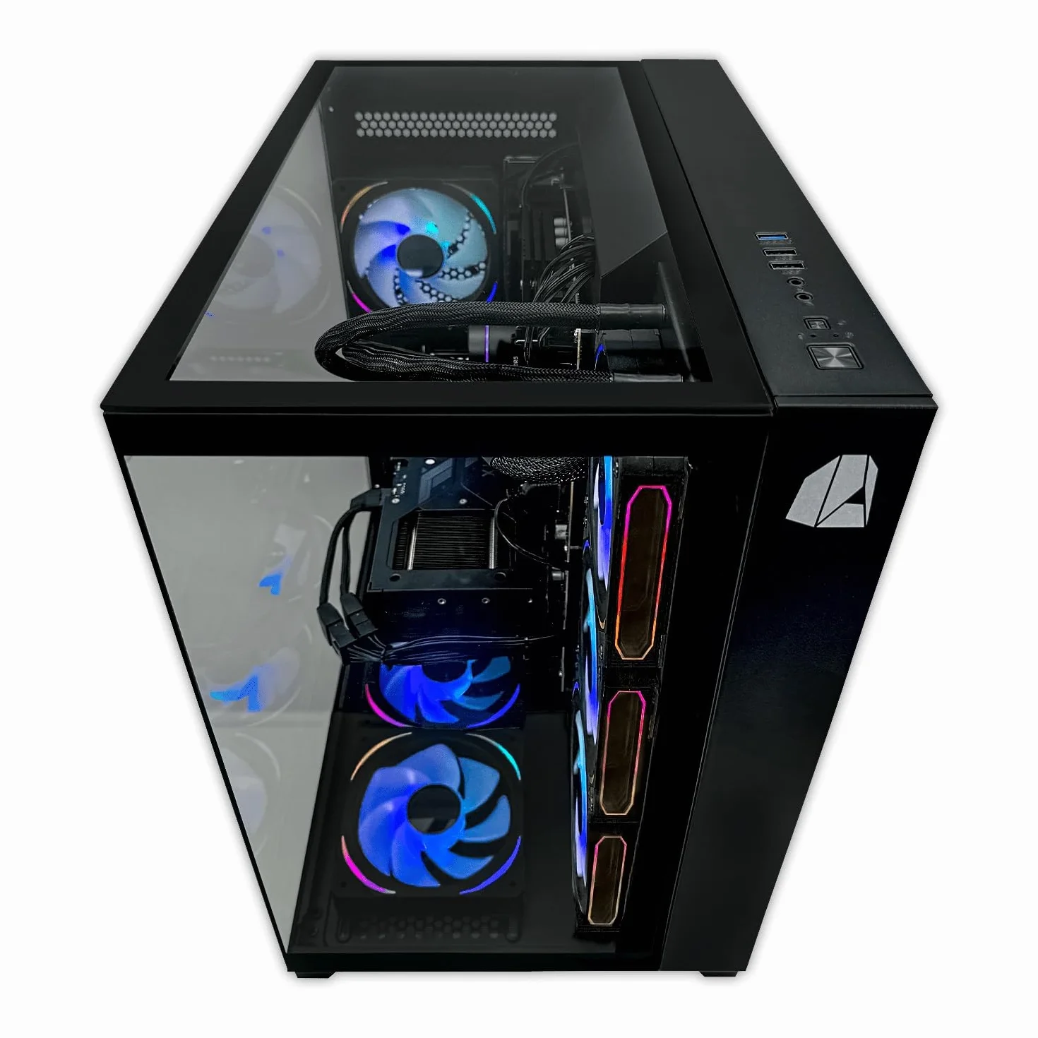 NitroPC - PC Gaming Extremo (Intel Core i7 12700K 12/20 5.0GHz, RTX 5060 Ti 16GB, RAM 32GB, M.2 2TB, Windows 11 Pro, iluminación RGB, WiFi) Ordenador de sobremesa, PC Gamer (Negro)