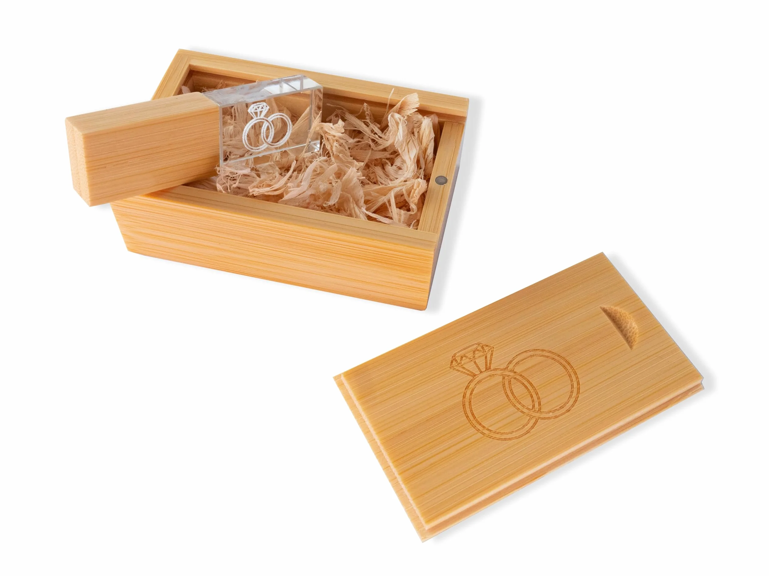 PENDRIVE 32 GB - Memoria USB 3.0 Premium - Pen Drive 32gb Madera- USB Boda - Memoria Externa Cristal - Pen Drive Regalo - Llave Personalizado - USB Memoria Flash - Pincho USB Stick 32gb