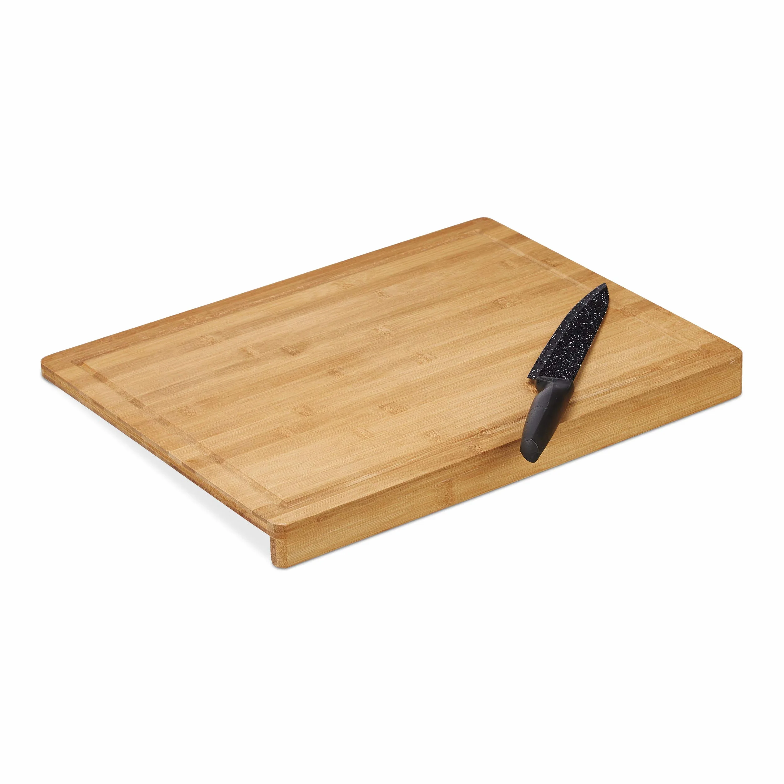 Relaxdays Tabla Cortar Bambú Grande 45 x 35 cm Rectangular para Encimera Cocina