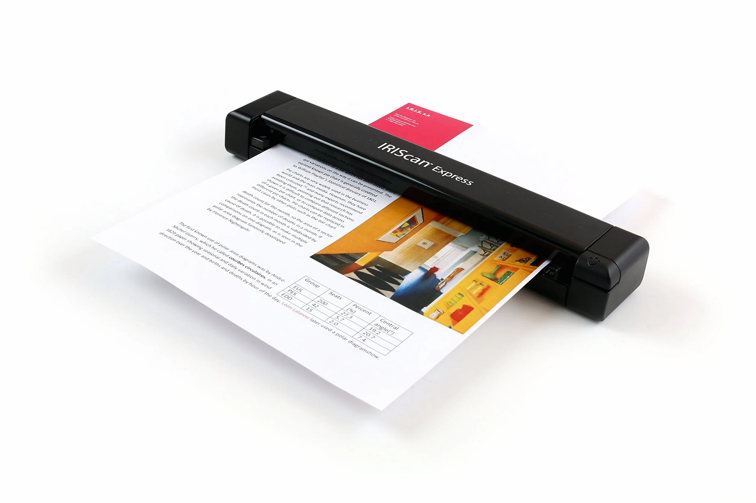 IRIScan Express escáner portátil A4 Color-v4 8PPM: Editor PDF Gratuito, simplex, USB, escaneo a Word, Excel, Tarjetas de Visita a Outlook, Fotos, Recibos, Windows