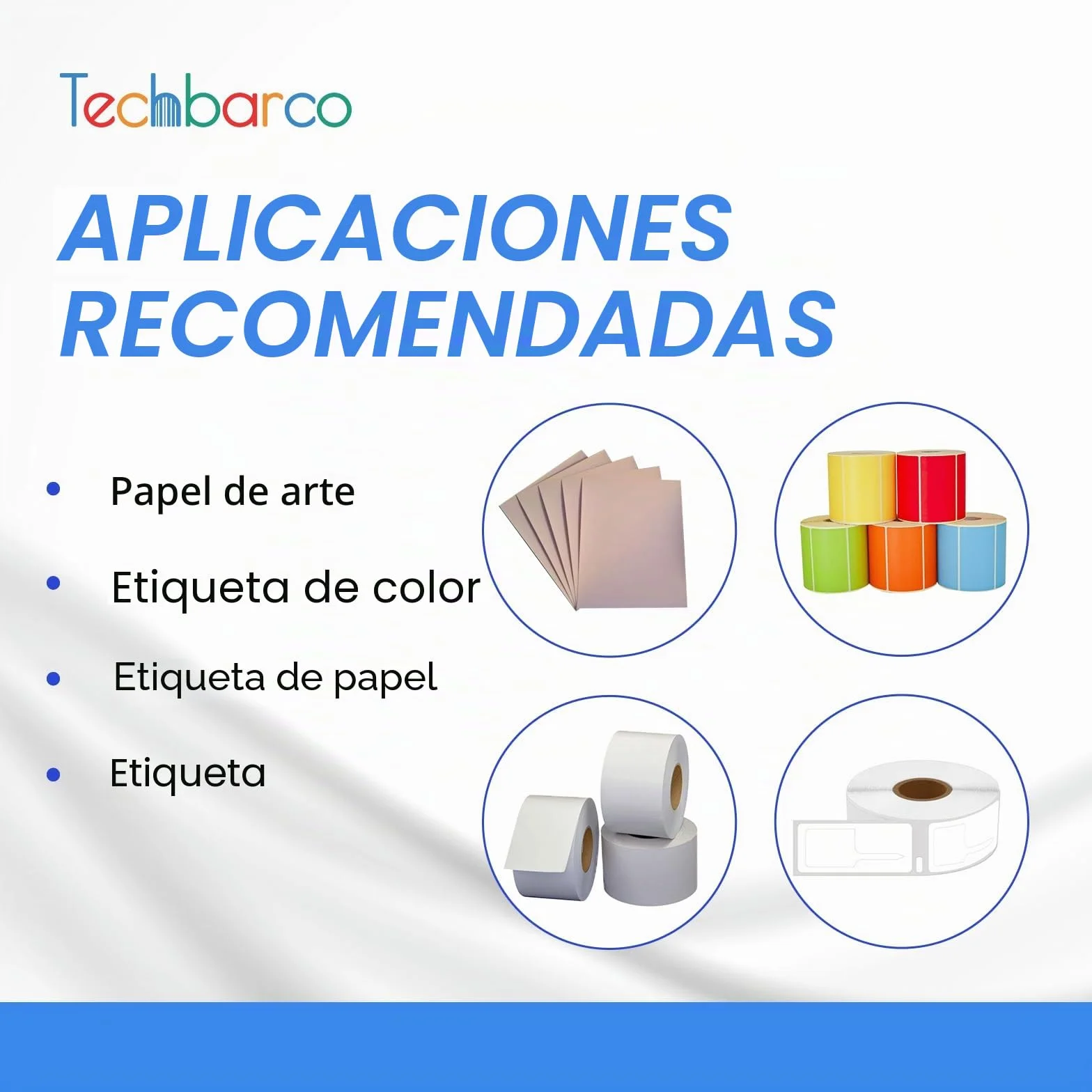 4 rollos de cintas de transferencia térmica de escritorio de 64 mm x 74 m, cera mejorada premium, núcleo de 0.5 pulgadas, con carrete vacío, para impresora de escritorio Zebra