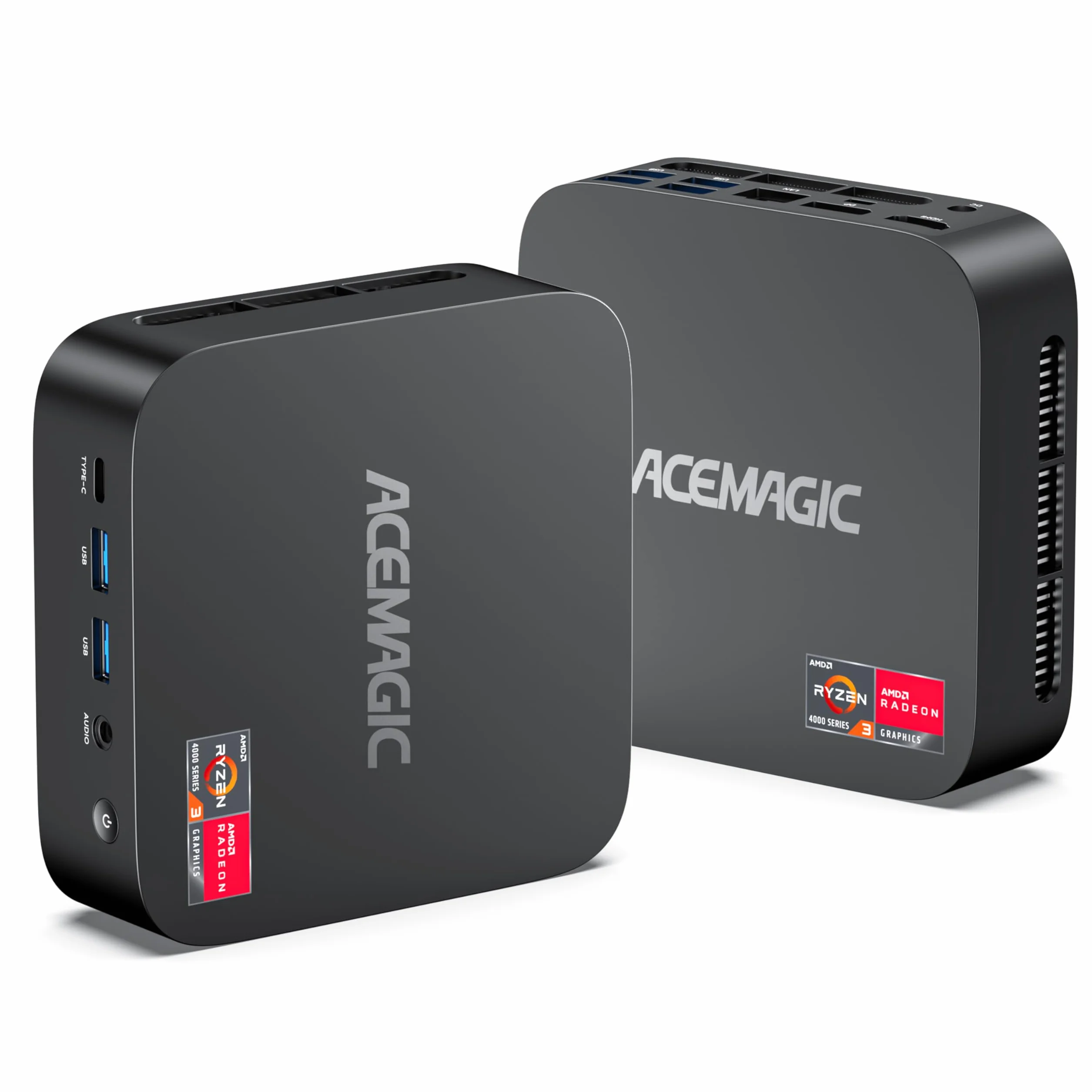 ACEMAGIC Kron Mini K1 Mini PC, AMD Ryzen 4300U Windows 11 Pro Mini PC(4C/CT,3.7 GHz, Mejor 3500U/N150/N97), 16GB LPDDR4 512GB Mini Ordenador, Pantalla Triple 4K/ WIFI5, Educativo/Oficina/Audiovisual