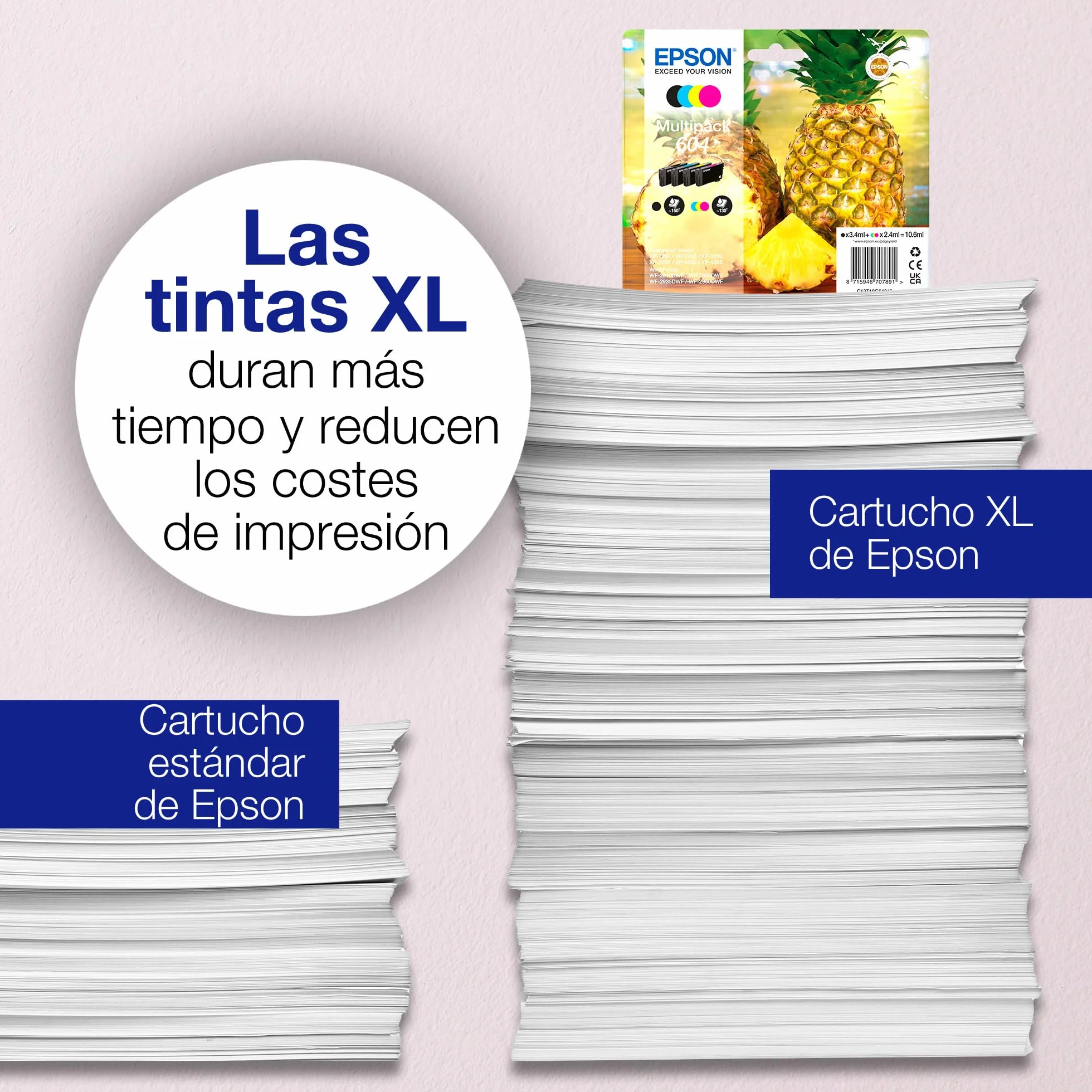 Epson 604 Multipack 4 Cartuchos de Tinta Original Negro Cian Magenta Amarillo