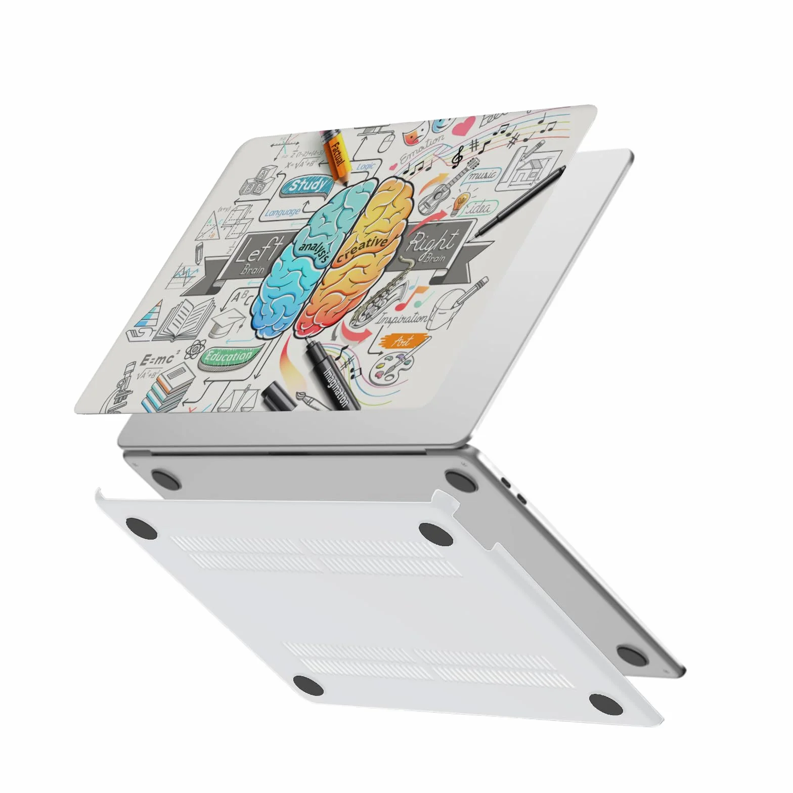 Funda Protectora para MacBook Air 13 Pulgadas M5 M4 M3 M2 A3240 A3113 A2681 Carcasa Dura para Macbook Air 13,6" 2025 2024 2022,Estuche Cover Dura Fina,Cerebral Izquierdo y Derecho