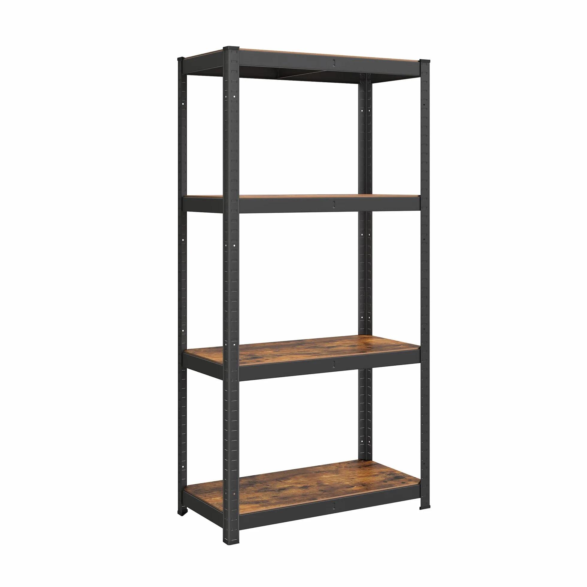 SONGMICS Estantería Industrial 40x80x160 cm 520 kg Ajustable Almacenamiento Marrón y Negro