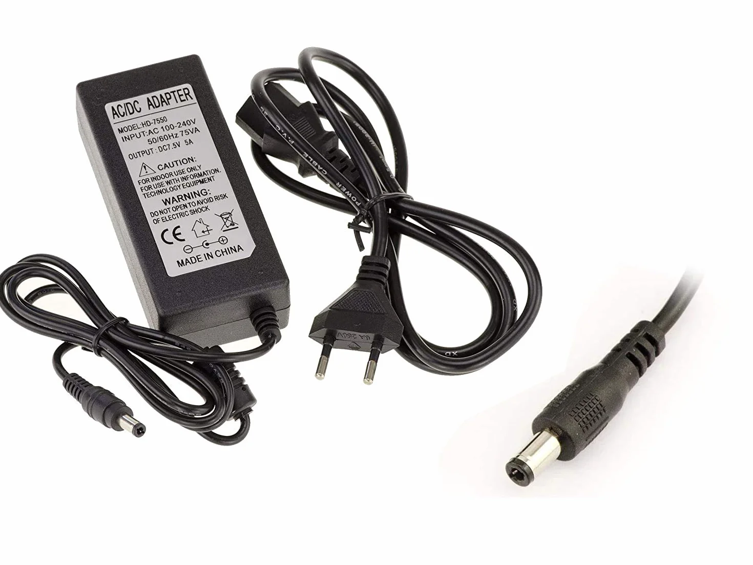 KALEA-INFORMATIQUE Fuente de alimentación de 220 V a 7,5 V CC 5 A con Conector de 2,5 mm x 5,5 mm (diámetros Interno/Externo)
