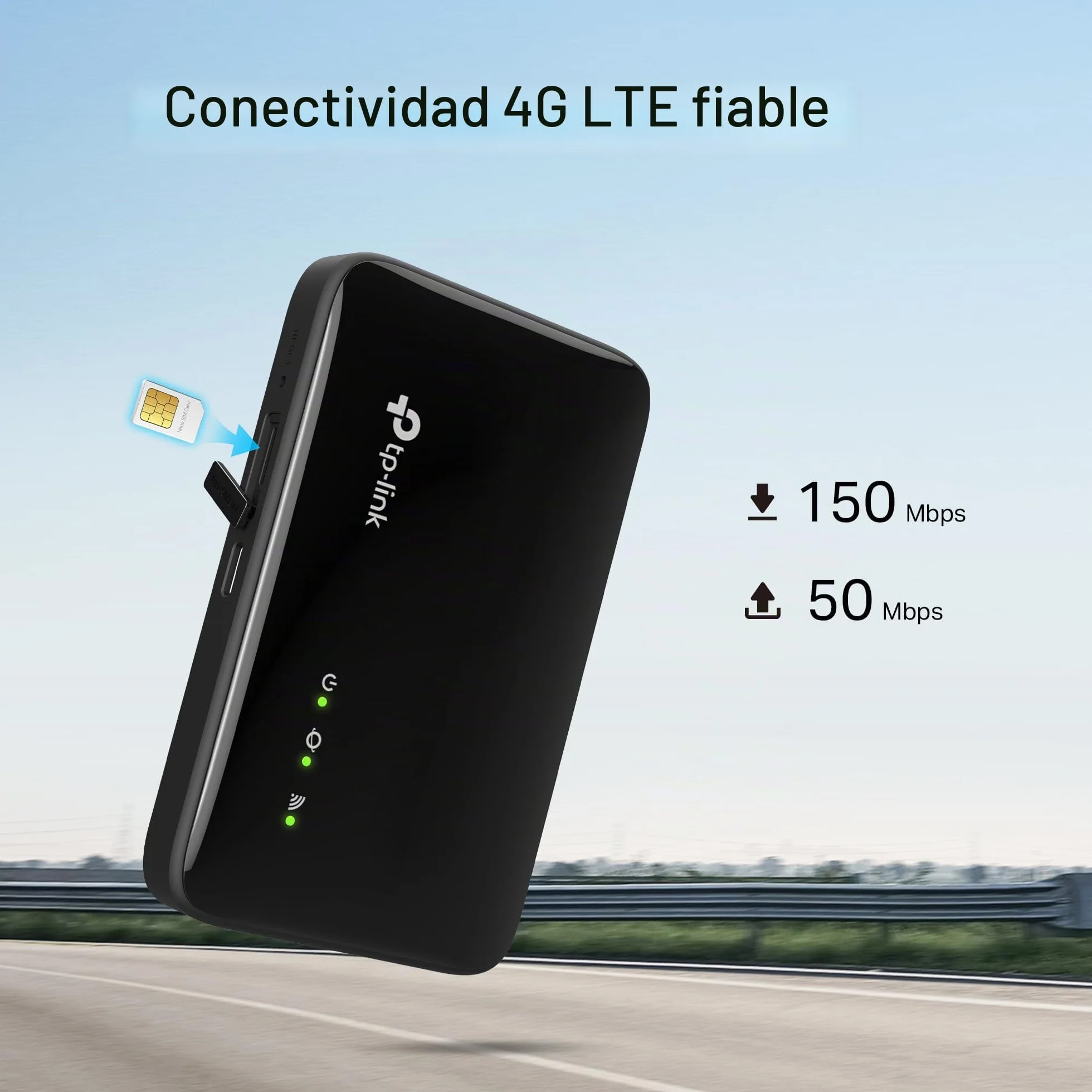 TP-Link M7005 - Router WiFi Portátil 4G LTE WiFi 6 AX287, Hotspot con SIM, hasta 150 Mbps, Batería 2400mAh 12h, Conecta 10 Dispositivos, App tpMiFi
