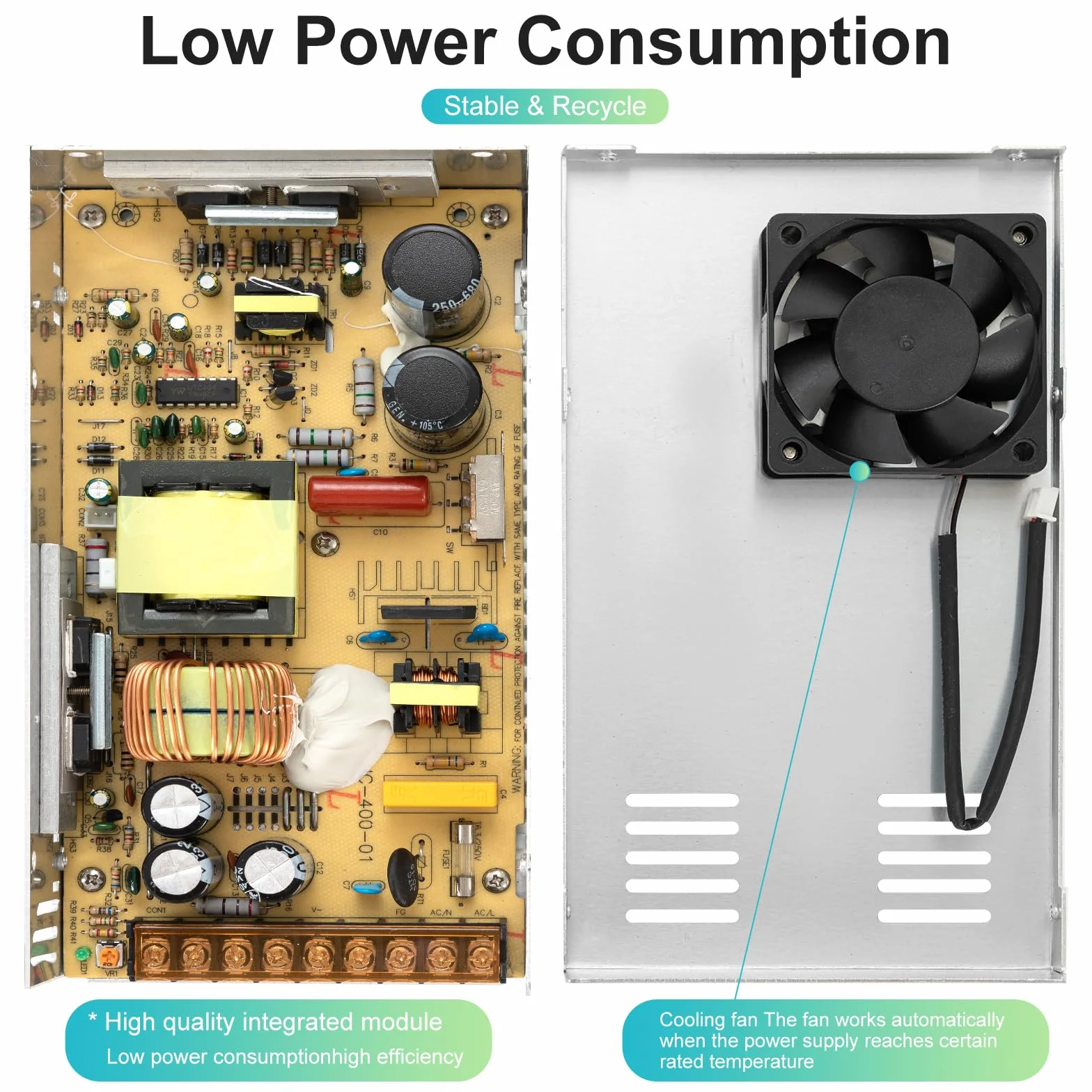 12V 30A Fuente de alimentación DC 30A 360W Adaptador Transformador Alimentación Conmutada para Impresoras 3D, CCTV, Tira LED Luces, Industrial