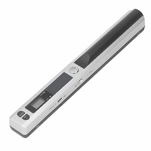 Escáner Portátil, Pantalla Clara Formato JPG PDF Versátil Plug and Play Escáner Fotográfico Portátil de 3 Modos Escaneo Rápido para Empresas (Silver)