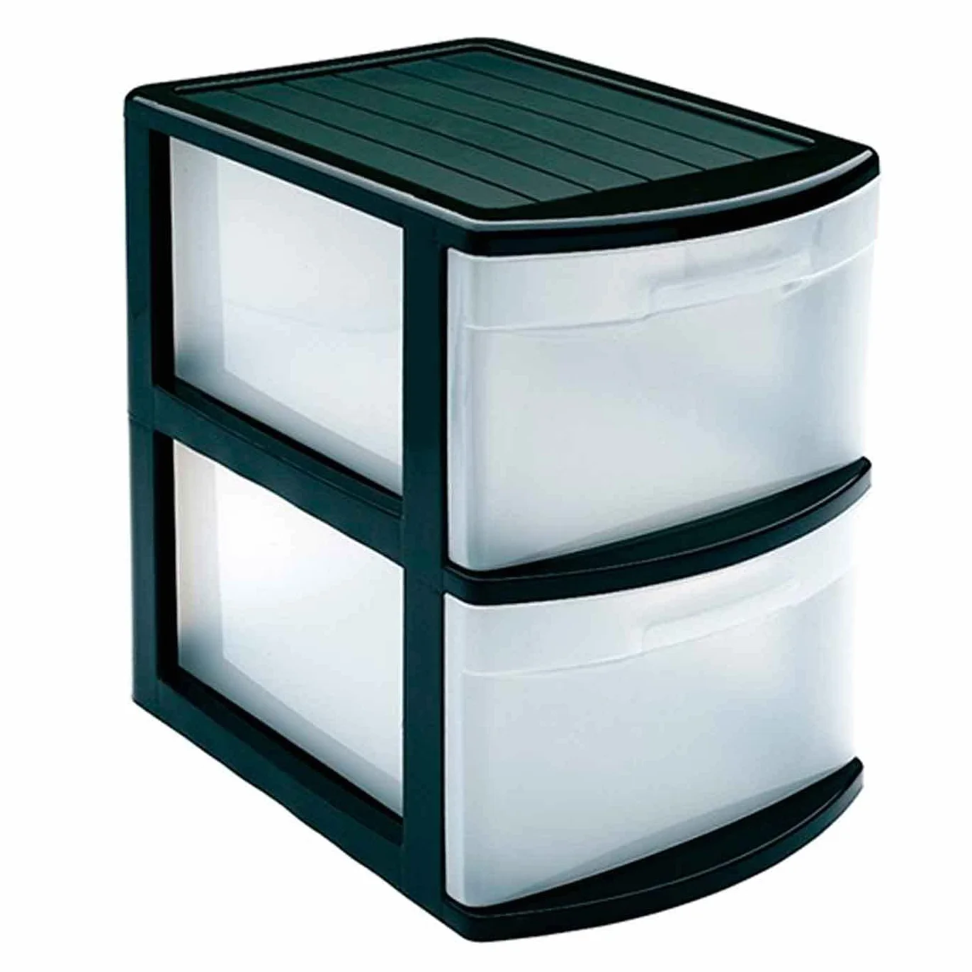 AC Cajonera de Almacenamiento Tamesis con 2 Cajones 41x28x39 cm Negro