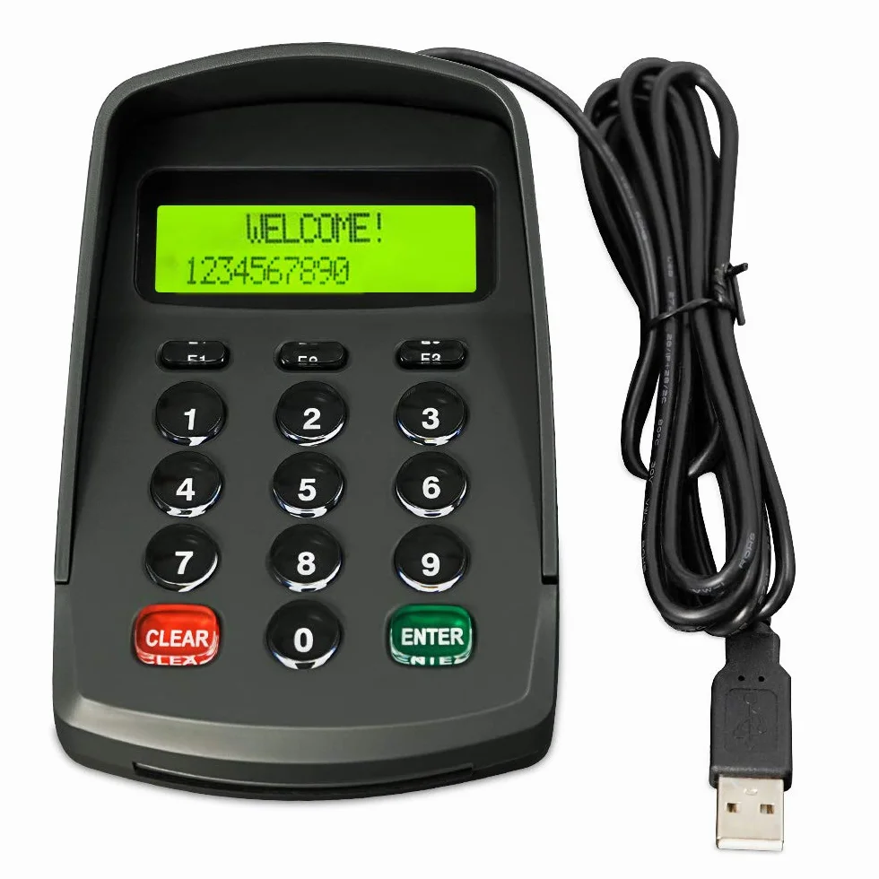 USB 15 Teclas Teclado numérico Teclado Numpad/Digital LCD de Teclado/Pin Pad con Plug and Play Sistema de Apoyo Epos
