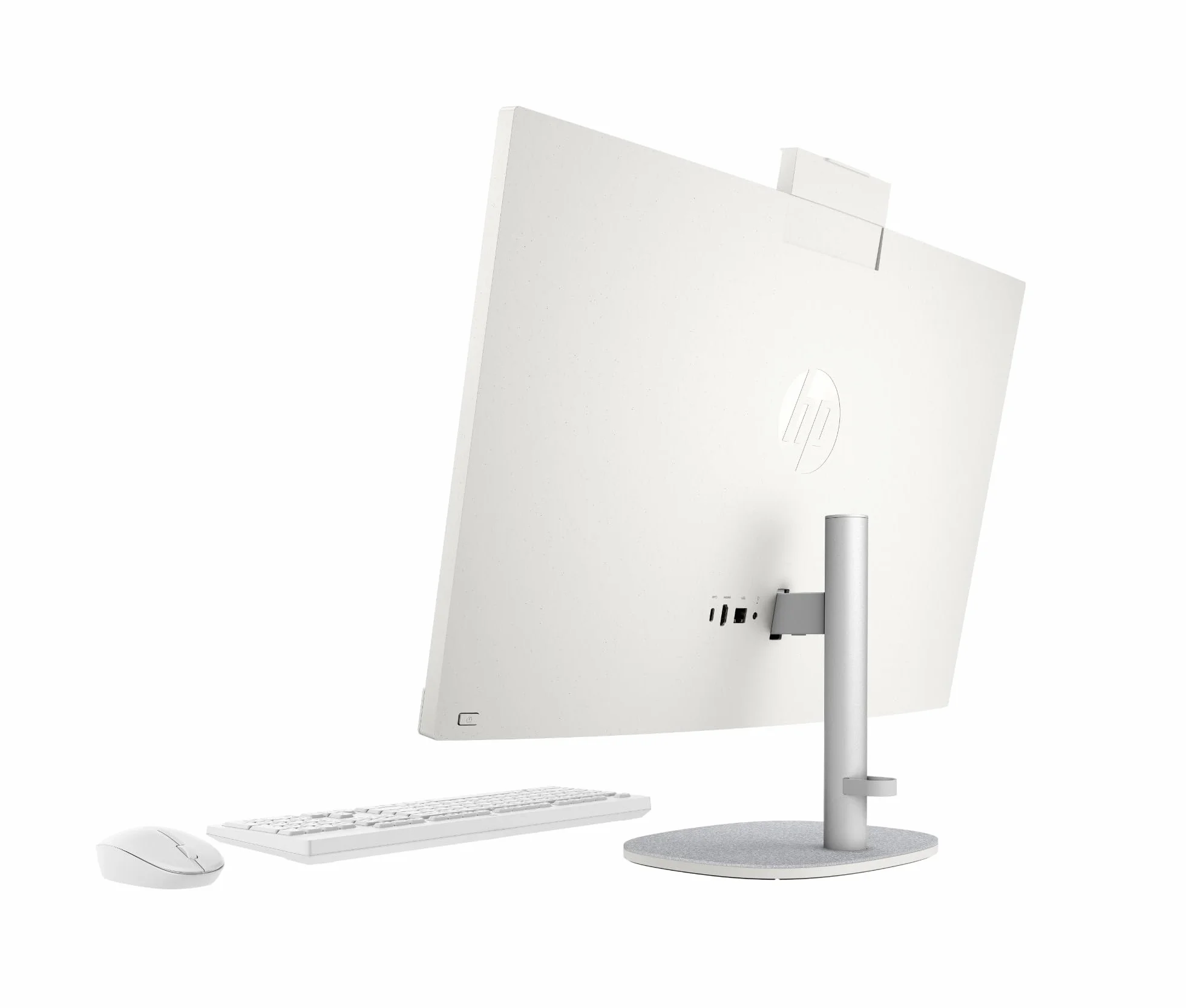HP All-in-One 24-cr0007ss - Ordenador de sobremesa 23,8" Full HD con cámara, Teclado y ratón inalámbricos (AMD Ryzen 5 7520U, 16GB RAM, 512GB SSD, AMD Radeon Graphics, Windows 11 Home) Blanco